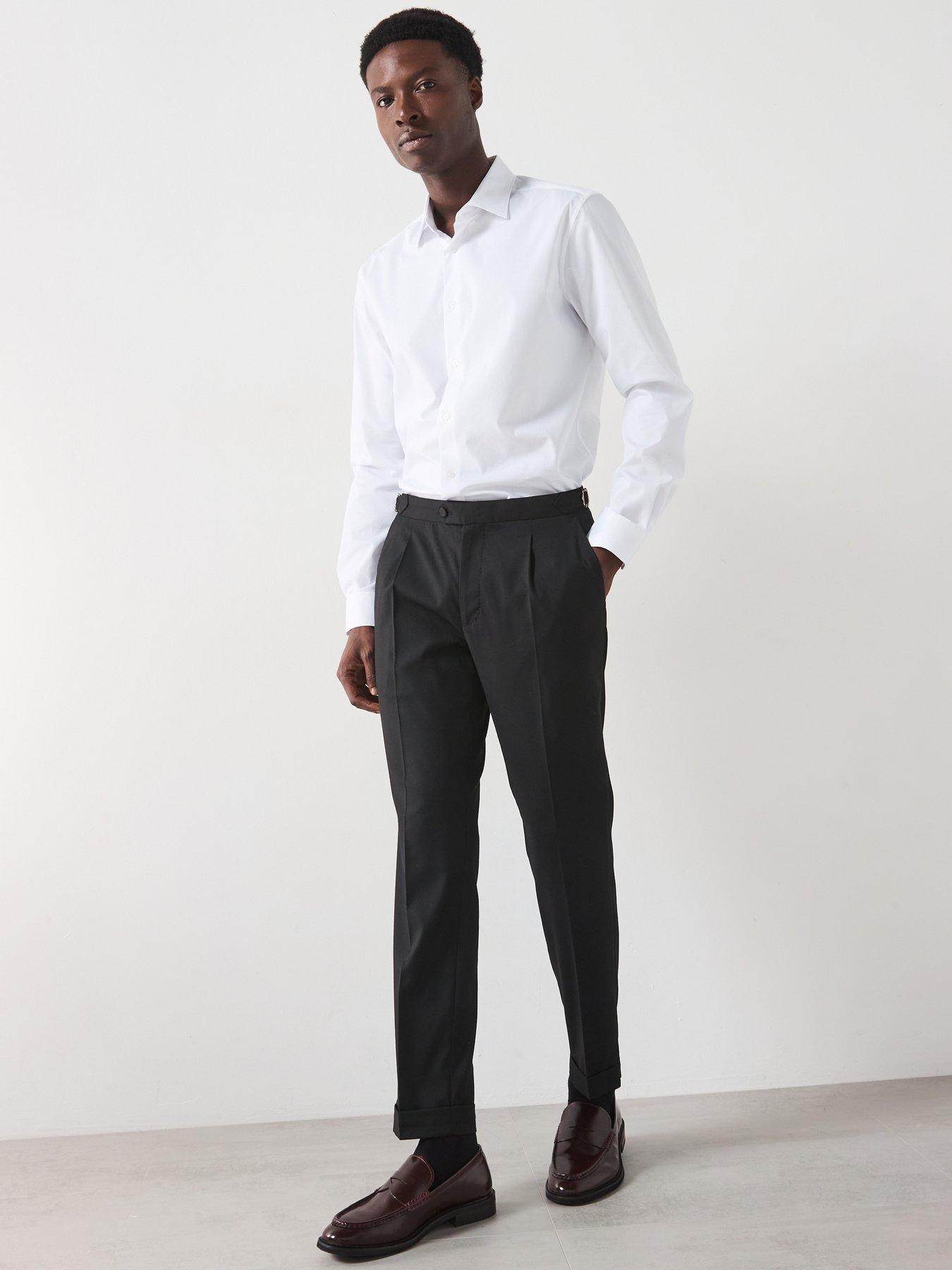  image of mango-play-long-sleeved-formal-regular-fit-shirt-white