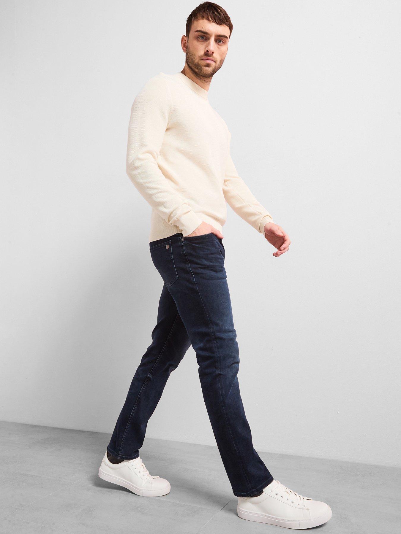  image of mango-ten-long-sleeved-smart-knitted-jumper-cream