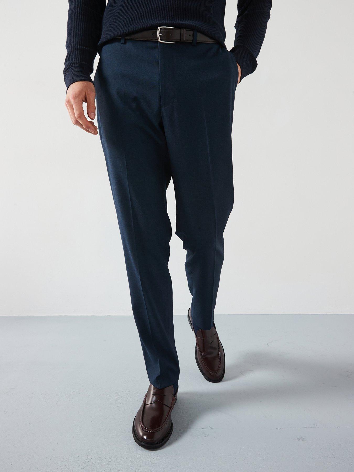 Mango Milan Formal Regular Fit Suit Trousers - Navy