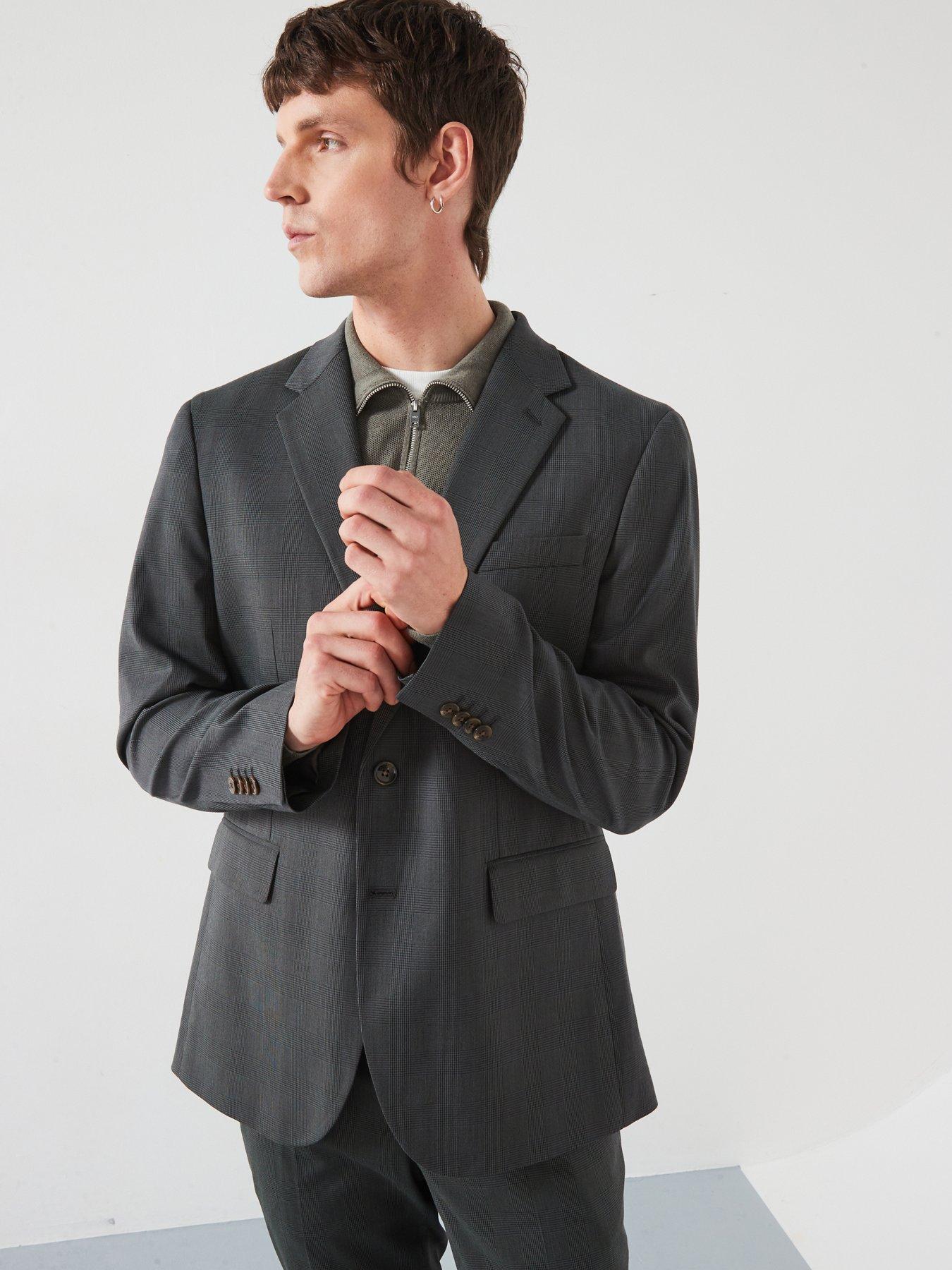 Mango Milan Formal Regular Fit Blazer - Grey