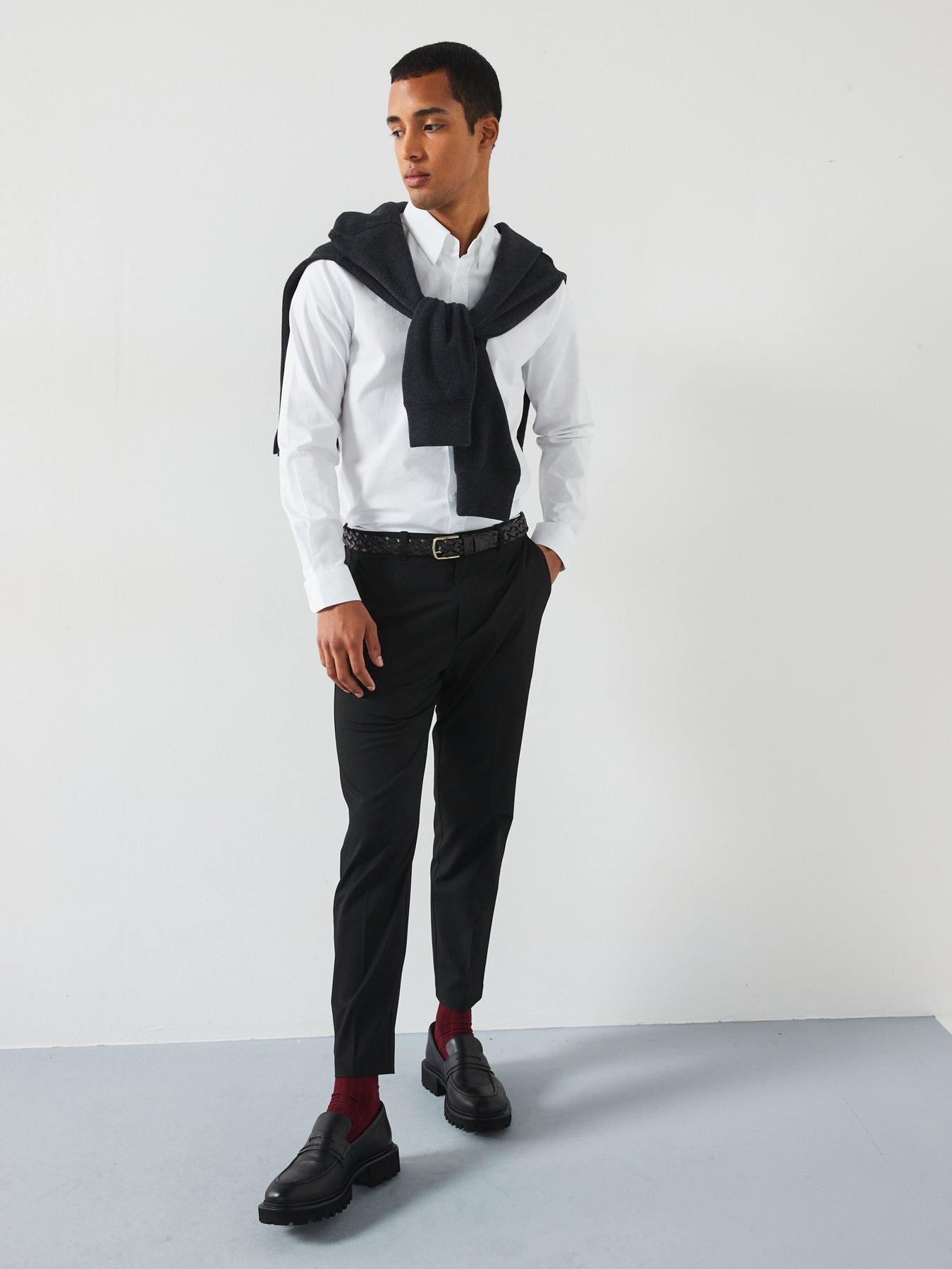 image of mango-oxford-long-sleeved-relaxed-fit-shirt-white