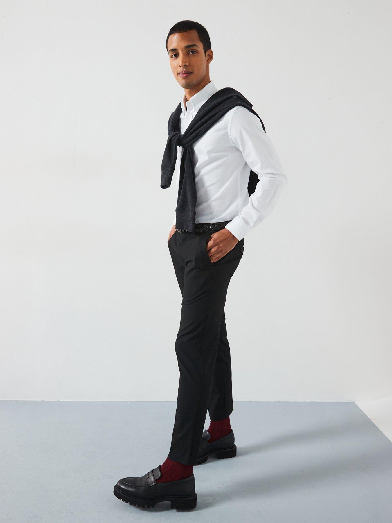  image of mango-oxford-long-sleeved-relaxed-fit-shirt-white