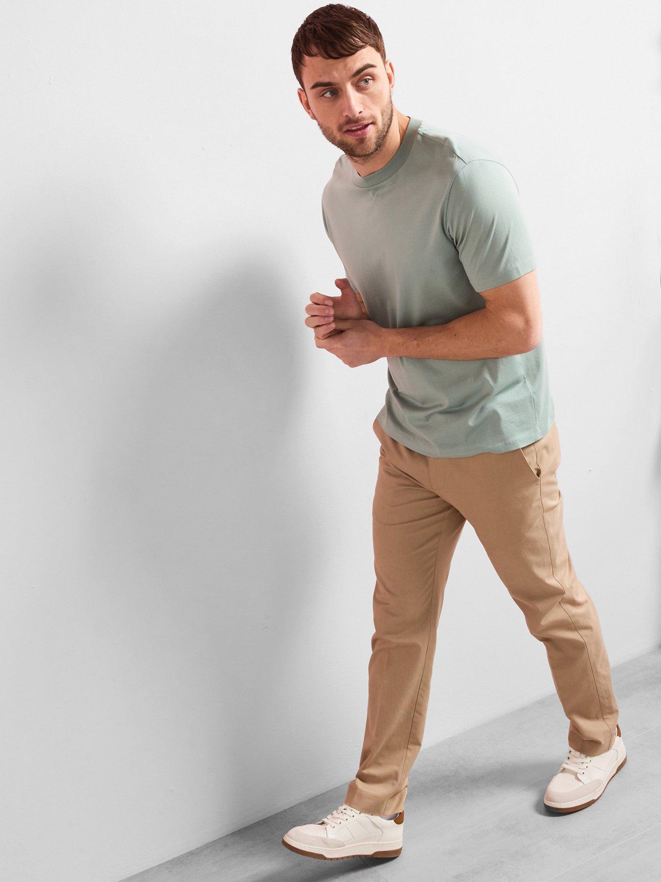  image of mango-bellow-short-sleeved-regular-fit-t-shirt-light-green