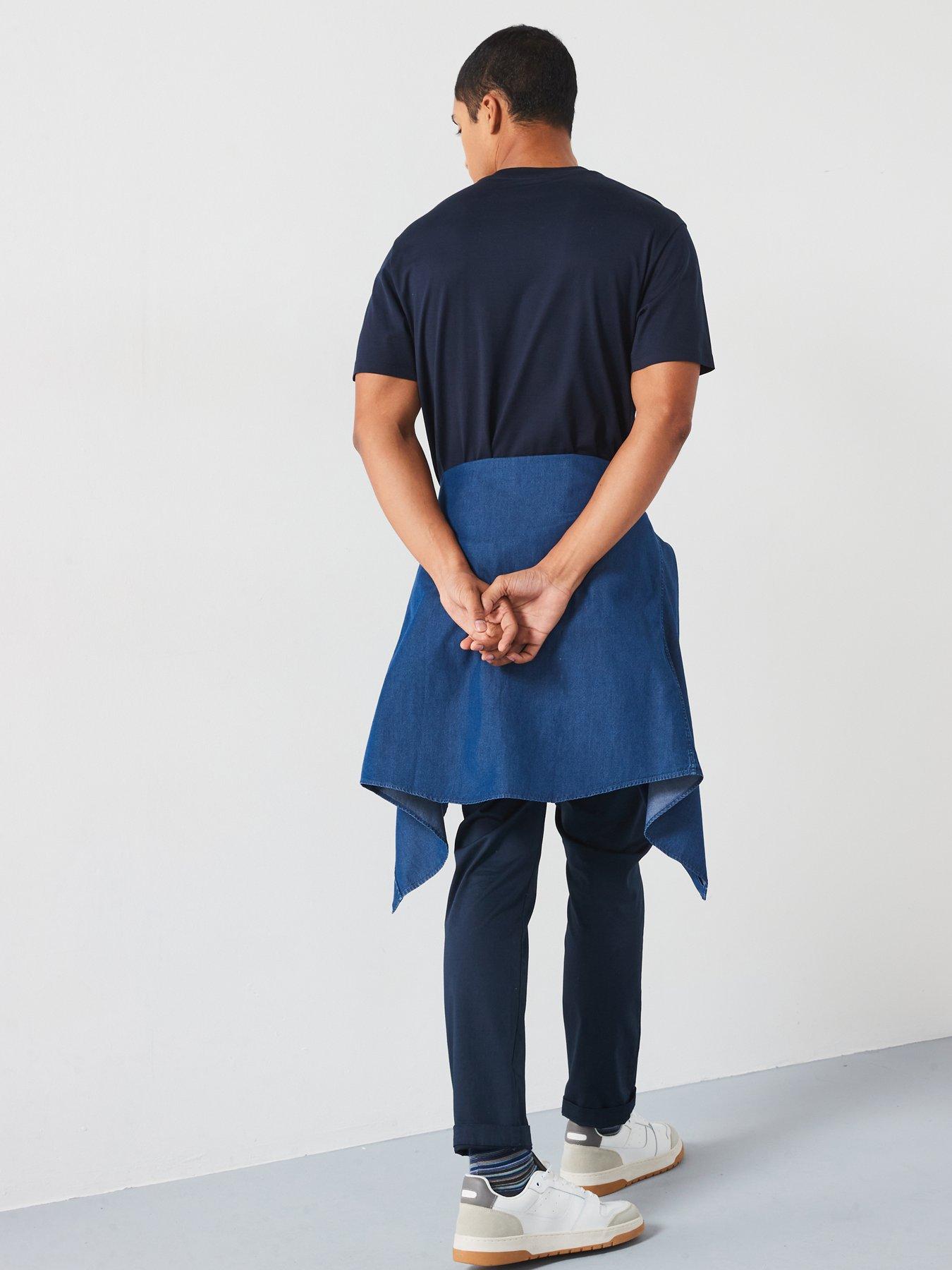  image of mango-bellow-short-sleeved-regular-fit-t-shirt-navy