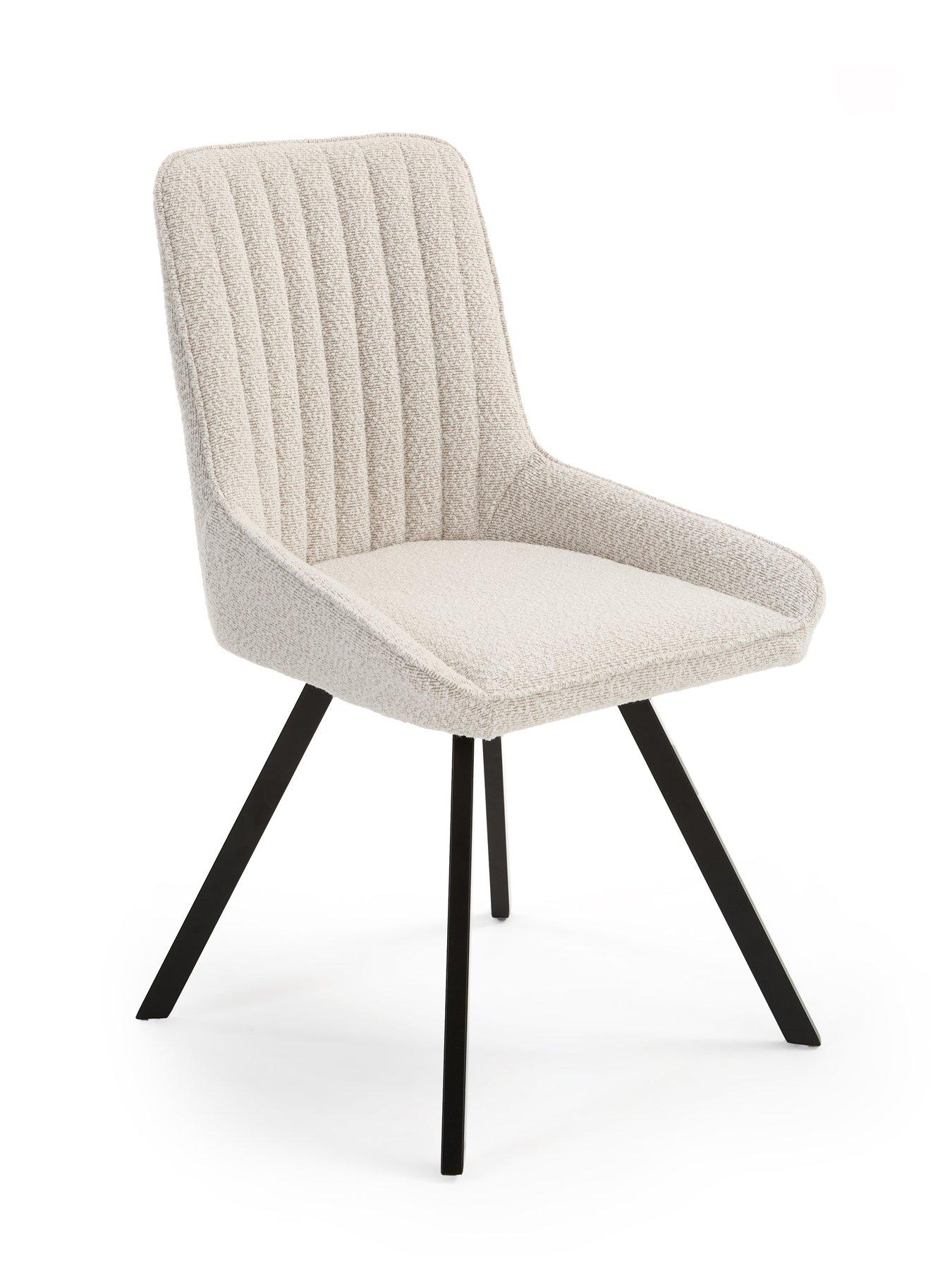  image of very-home-marlow-110nbspcm-blacknbspround-dining-table-4-marlownbspcreamnbspboucle-chairs