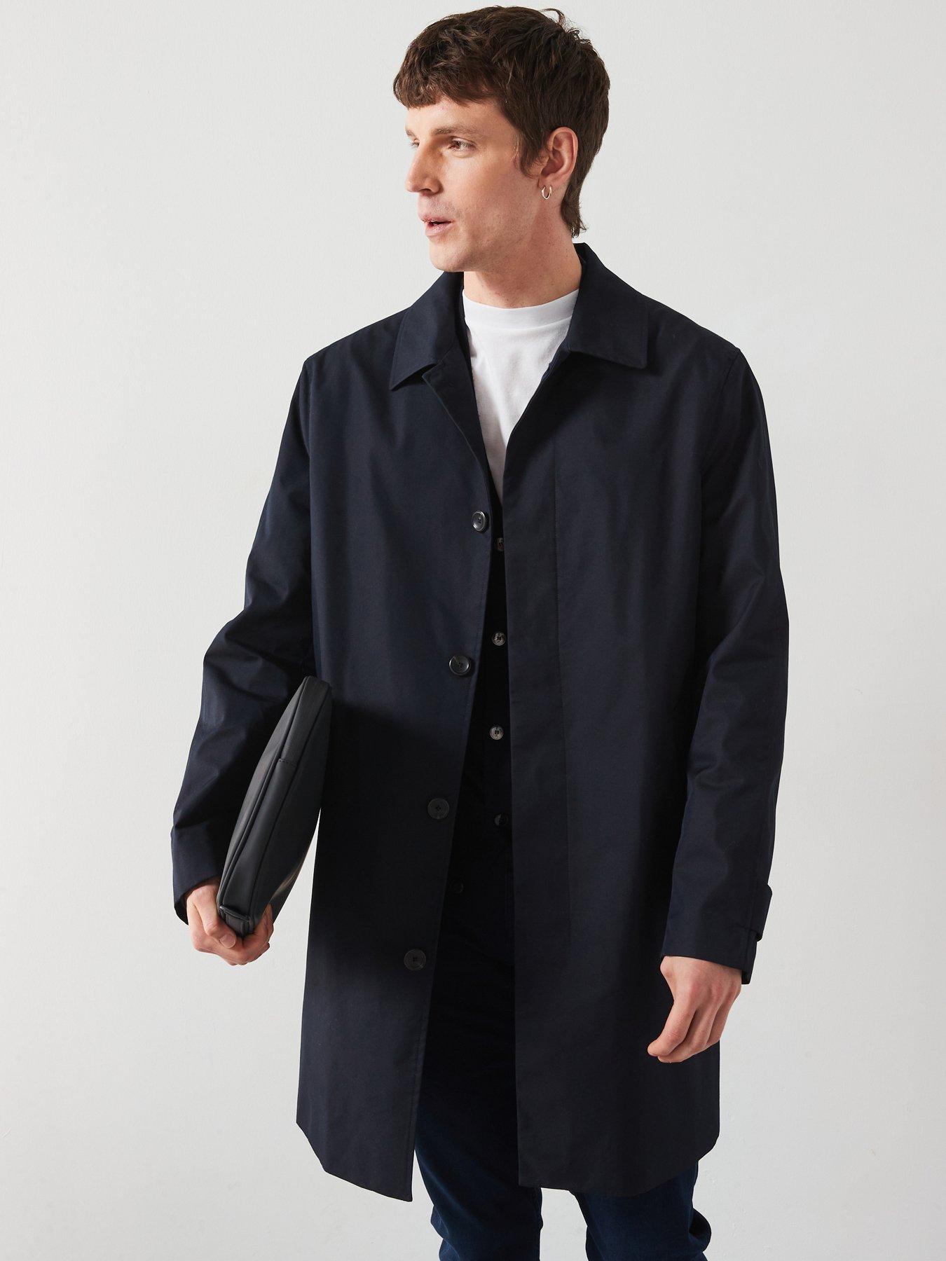 Mango Chayton Smart Trench Coat - Navy
