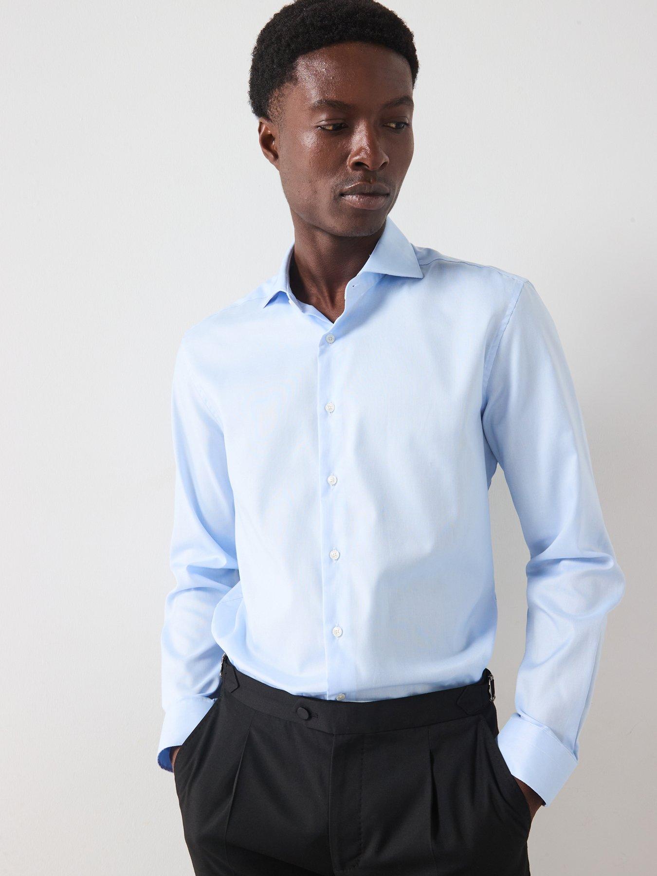  image of mango-emporda-long-sleeved-formal-fit-shirt-light-blue
