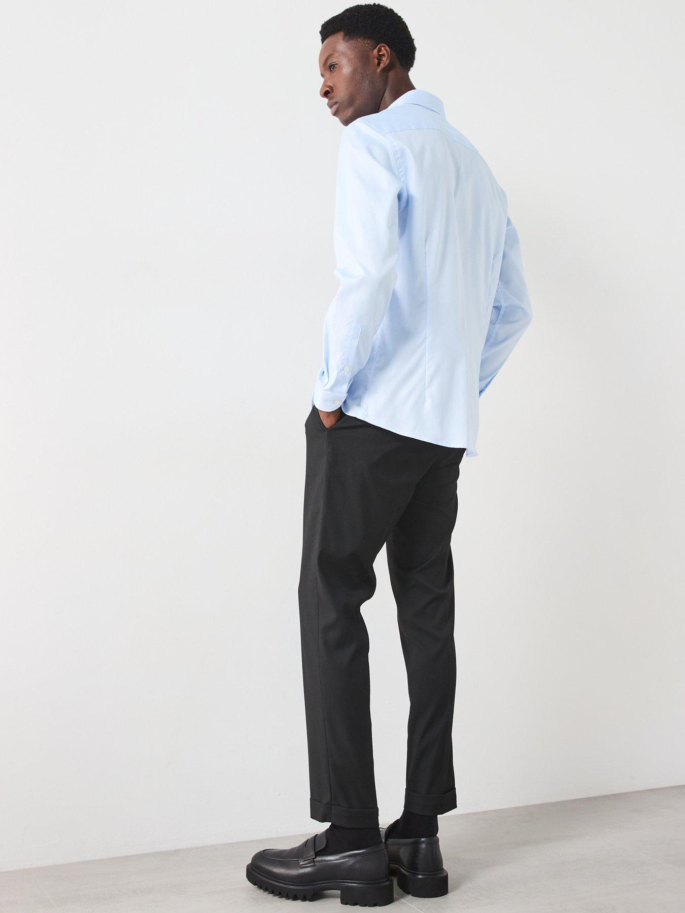  image of mango-emporda-long-sleeved-formal-fit-shirt-light-blue