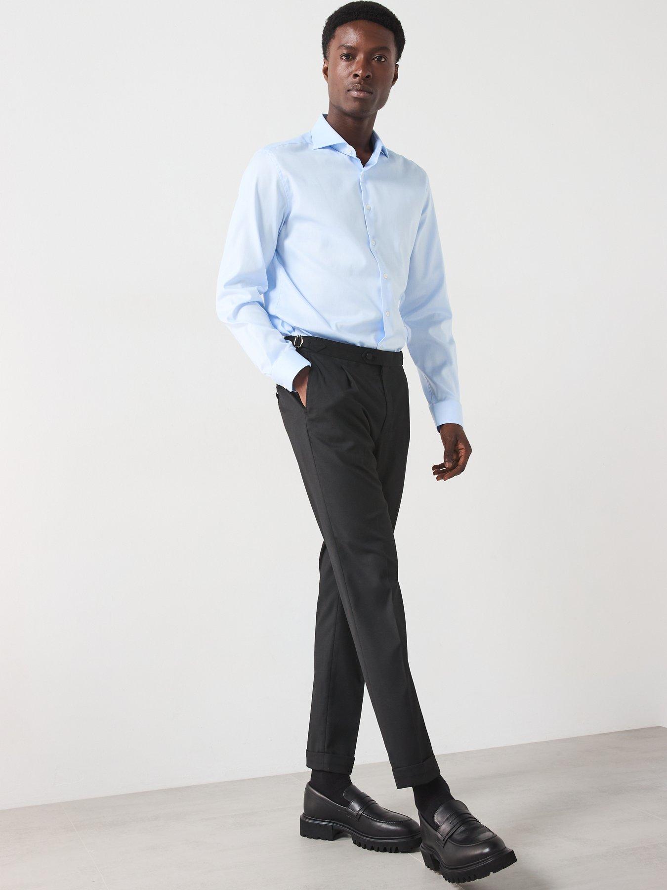  image of mango-emporda-long-sleeved-formal-fit-shirt-light-blue