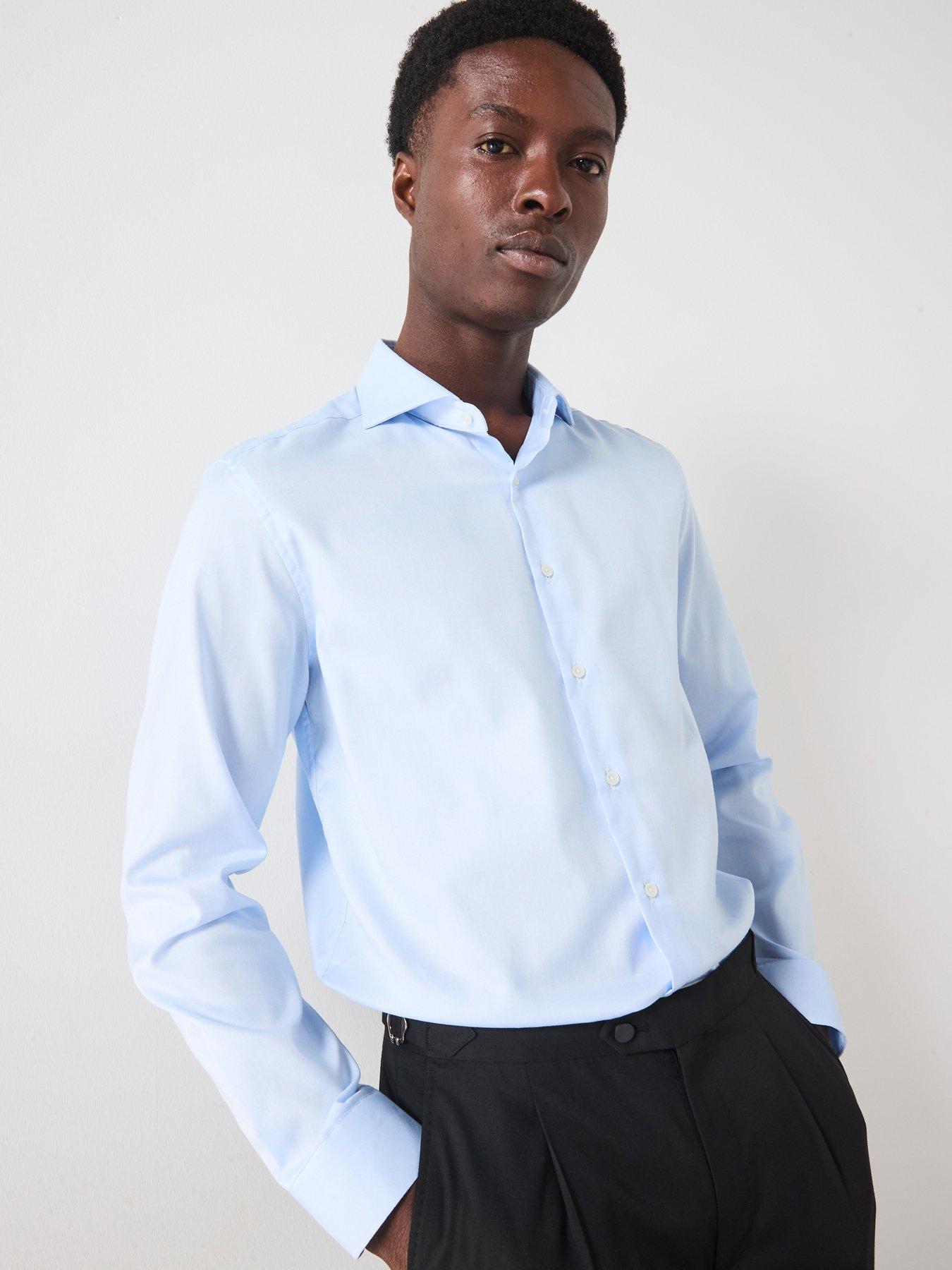  image of mango-emporda-long-sleeved-formal-fit-shirt-light-blue