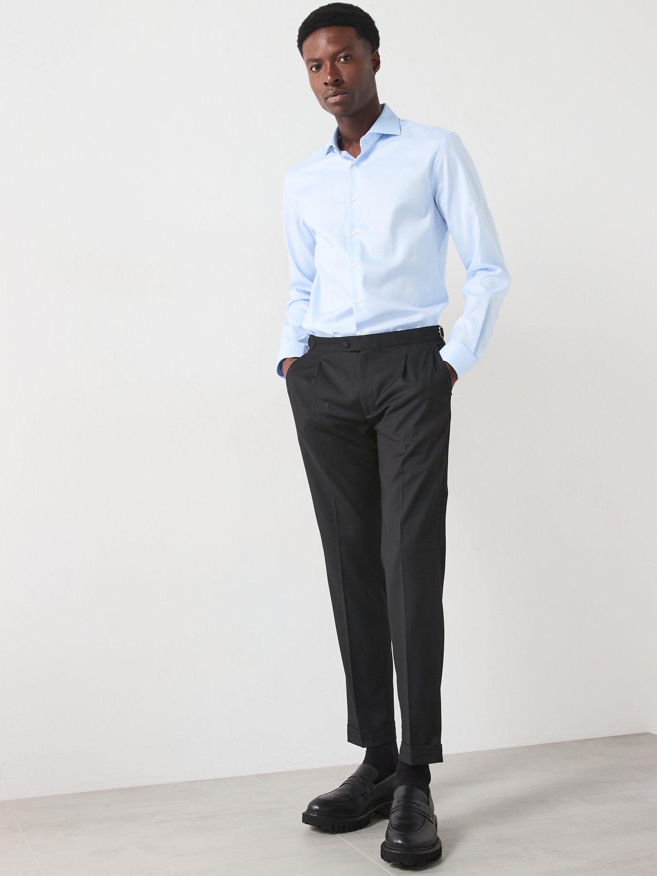  image of mango-emporda-long-sleeved-formal-fit-shirt-light-blue