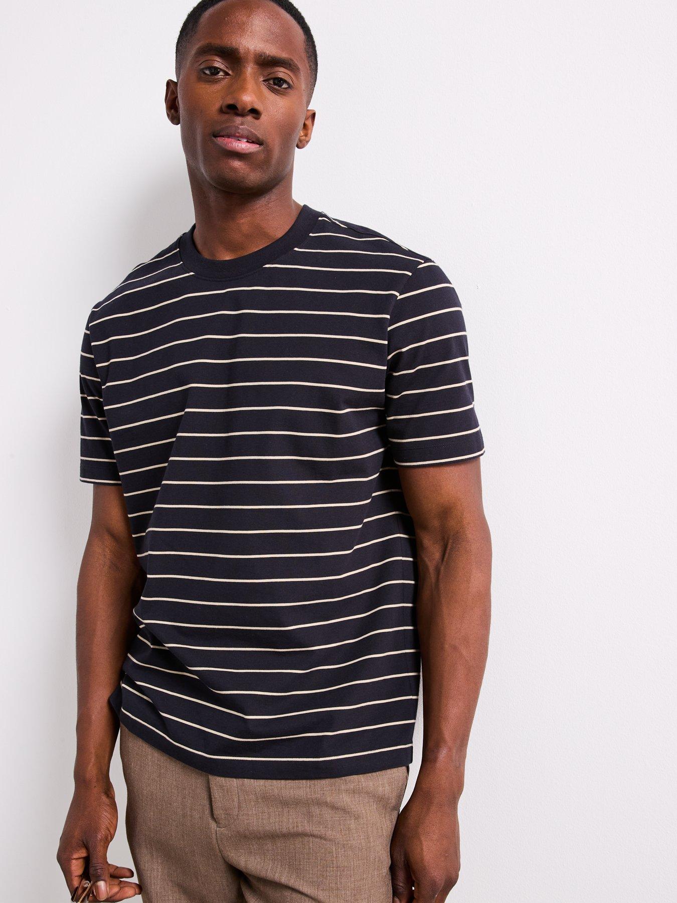mango-french-short-sleeved-regular-fit-striped-t-shirt-navy