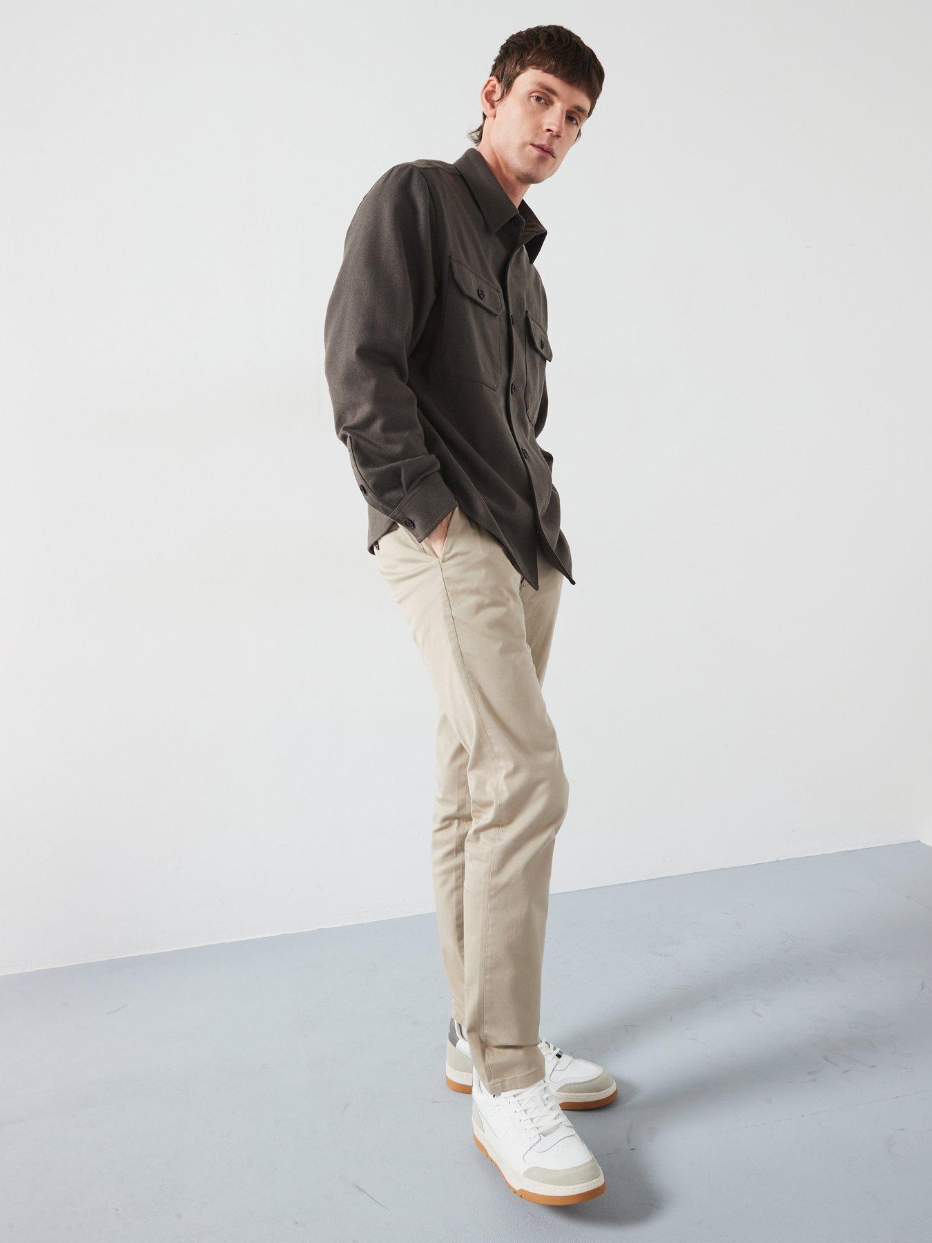 Image 3 of 6 of Mango Harvard Long Sleeved Smart Fit Shirt - Khaki