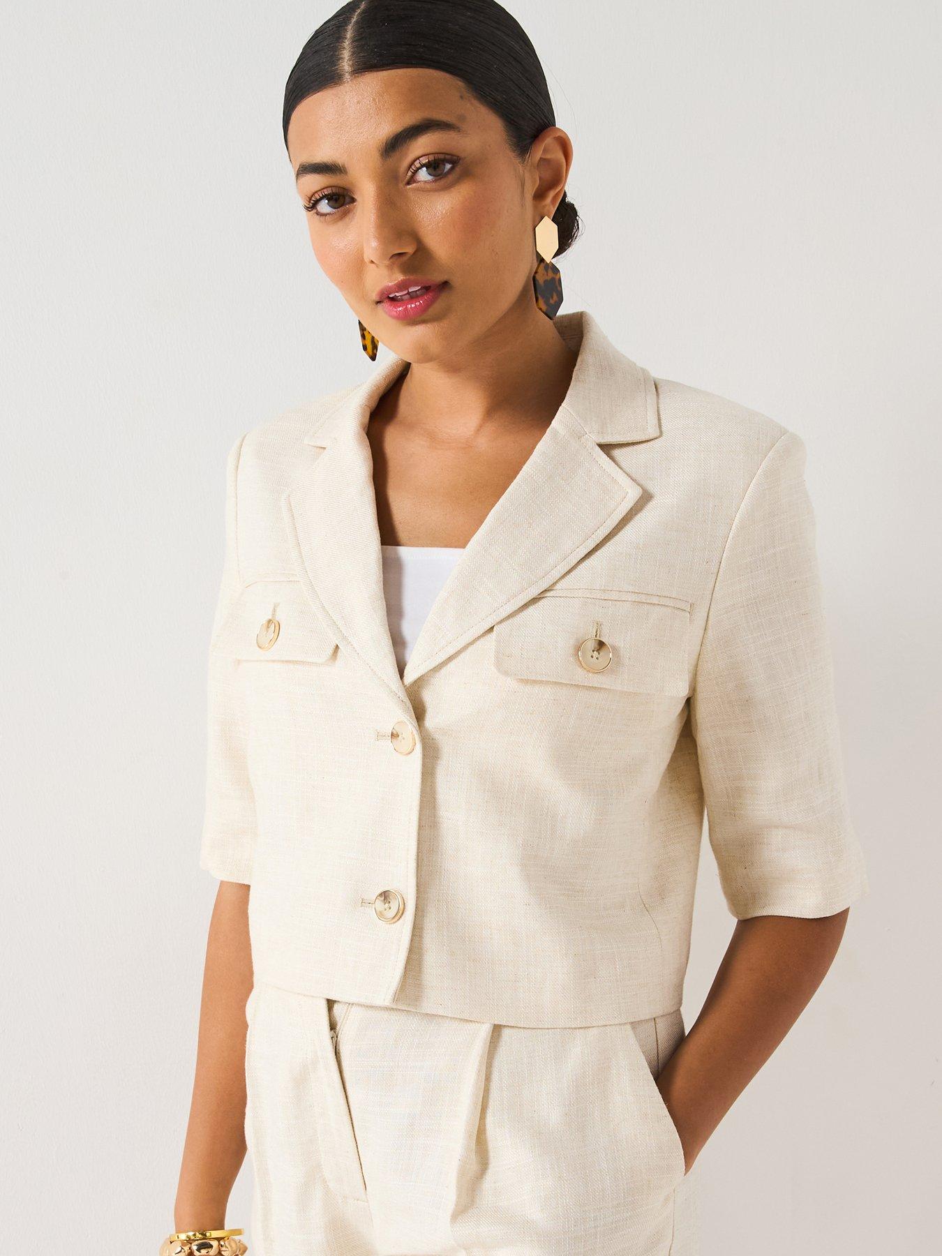 front image of v-by-very-cropped-utility-jacket-co-ord-beige