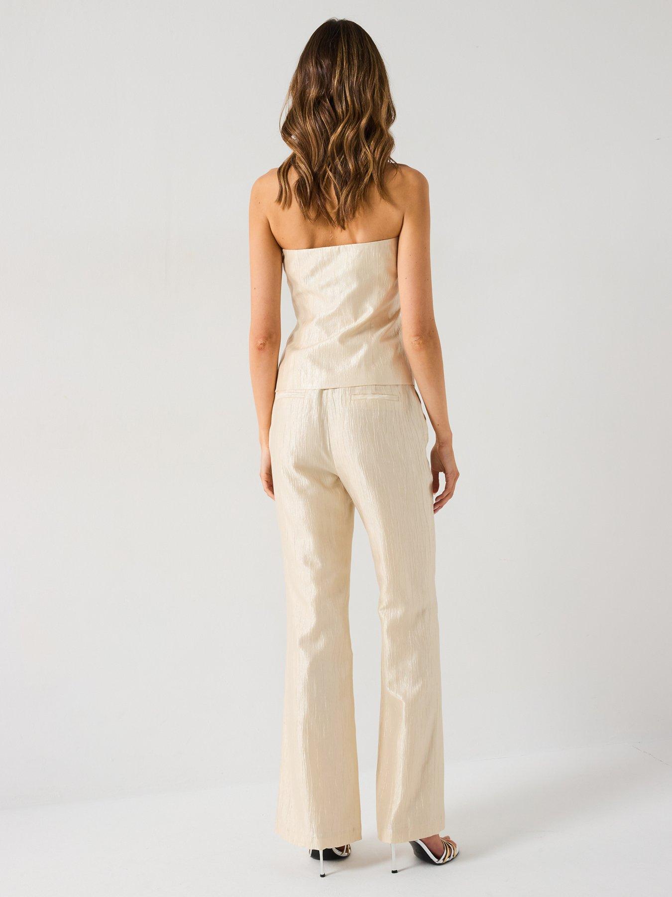  image of v-by-very-bandeau-metallic-waistcoat