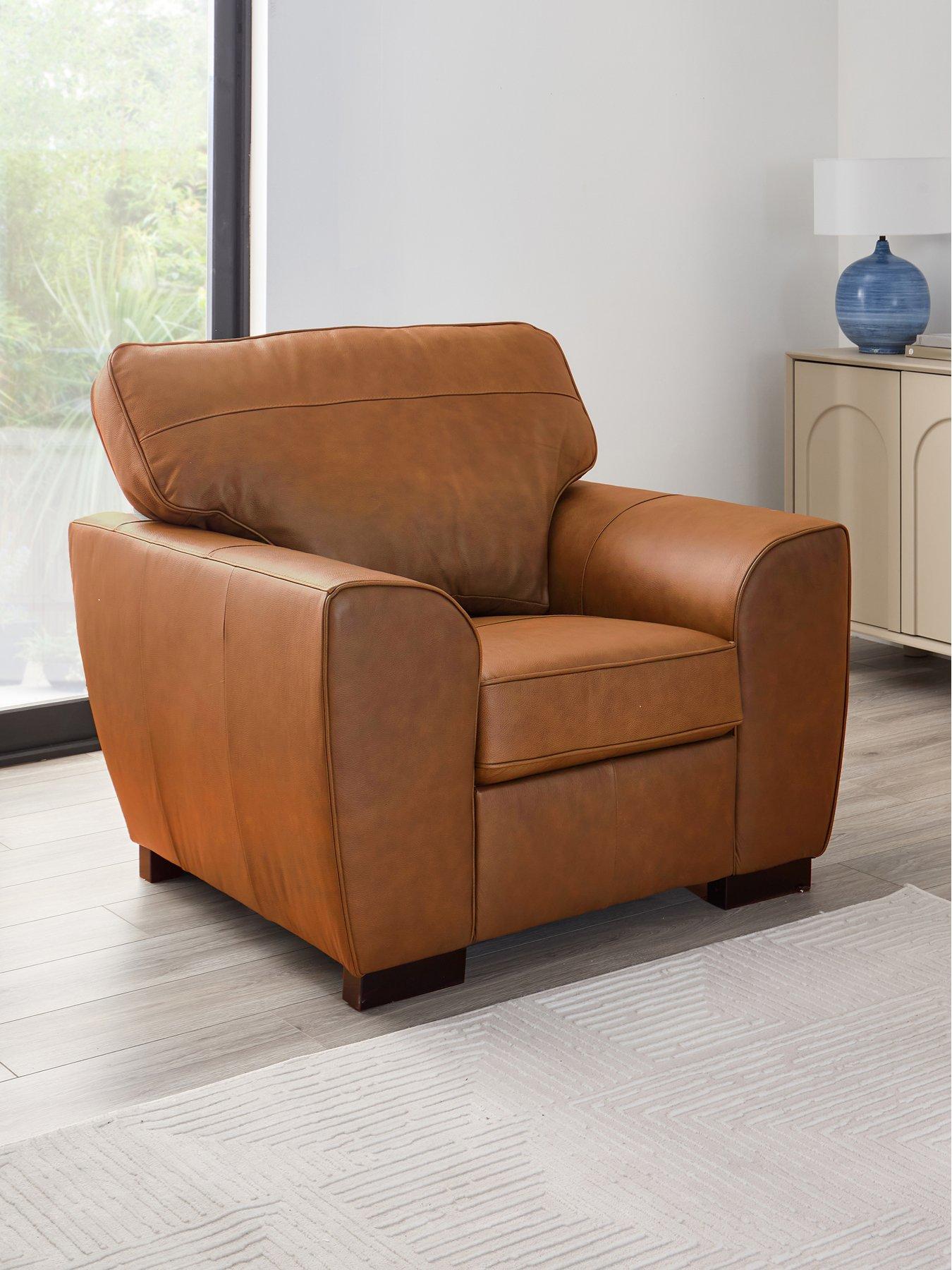 The Very Collection Sona Italian Leather Armchair - FSC® Certified