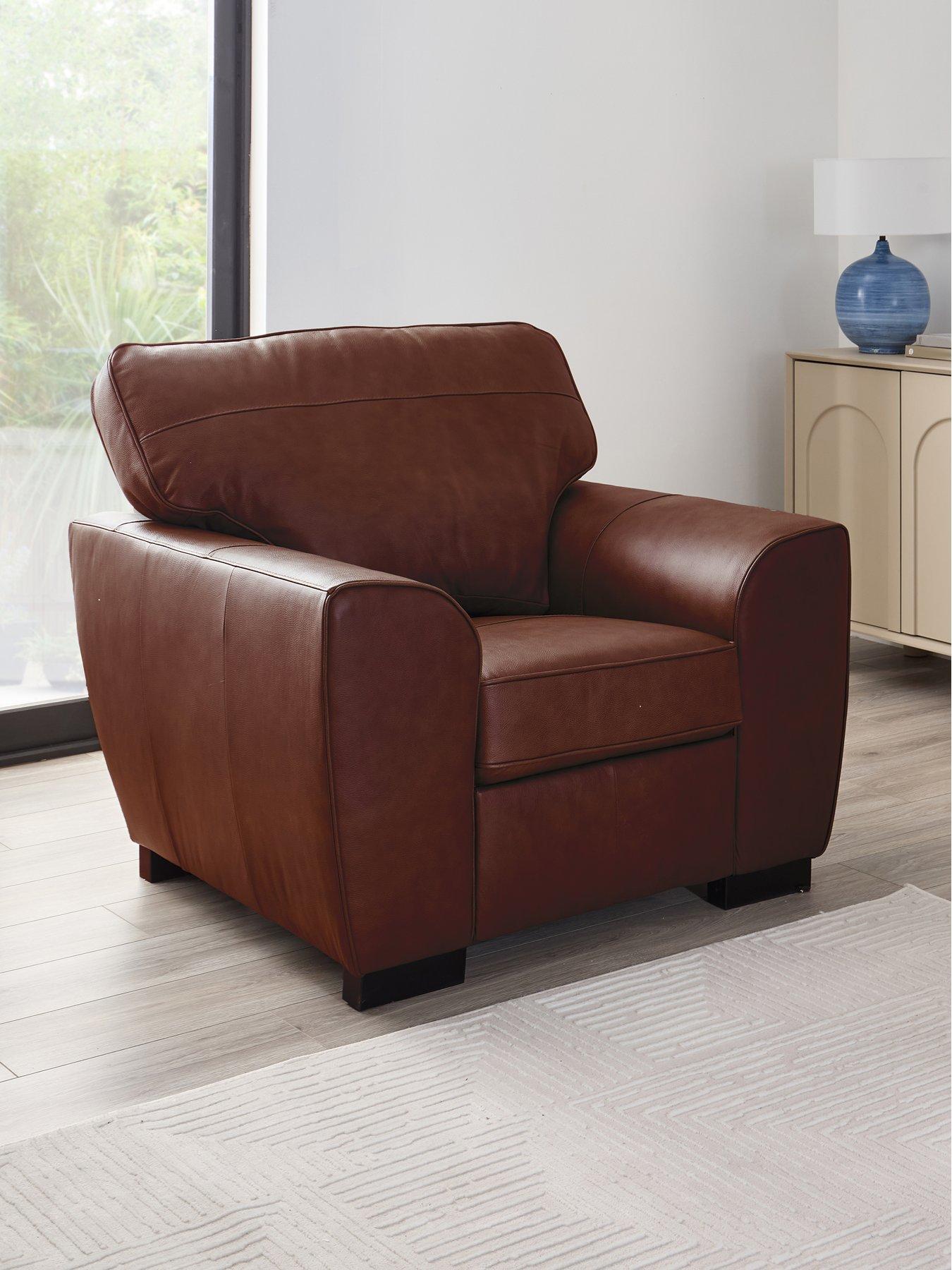The Very Collection Sona Italian Leather Armchair - FSC® Certified