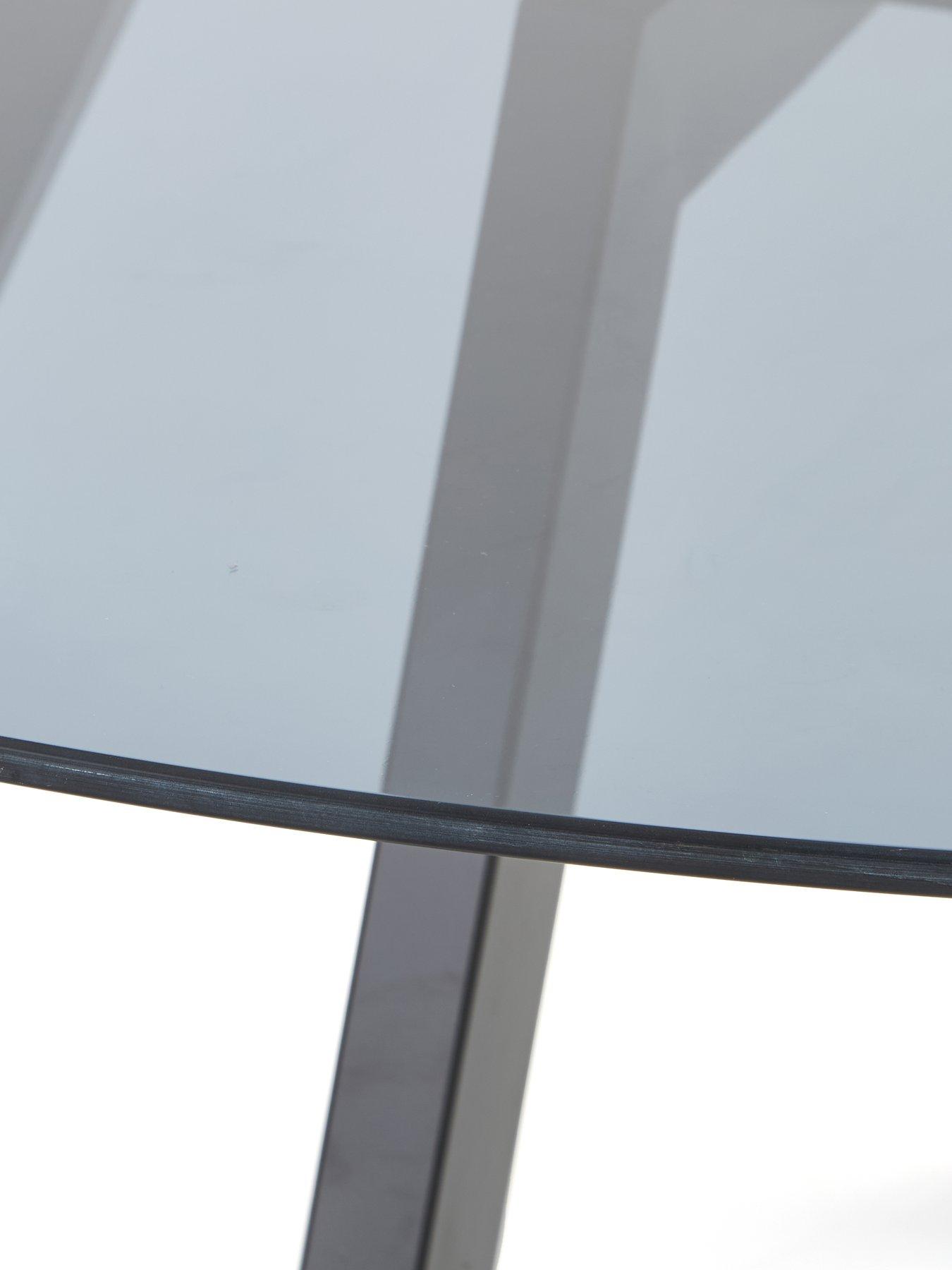 Image 6 of 7 of The Very Collection Marlow 130 cm Black Round Dining Table + 6 Marlow Moss Green&nbsp;Chairs
