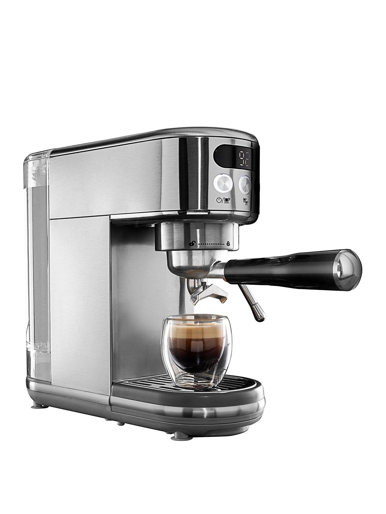 Daewoo 20-Bar Digital Compact Espresso Coffee Maker