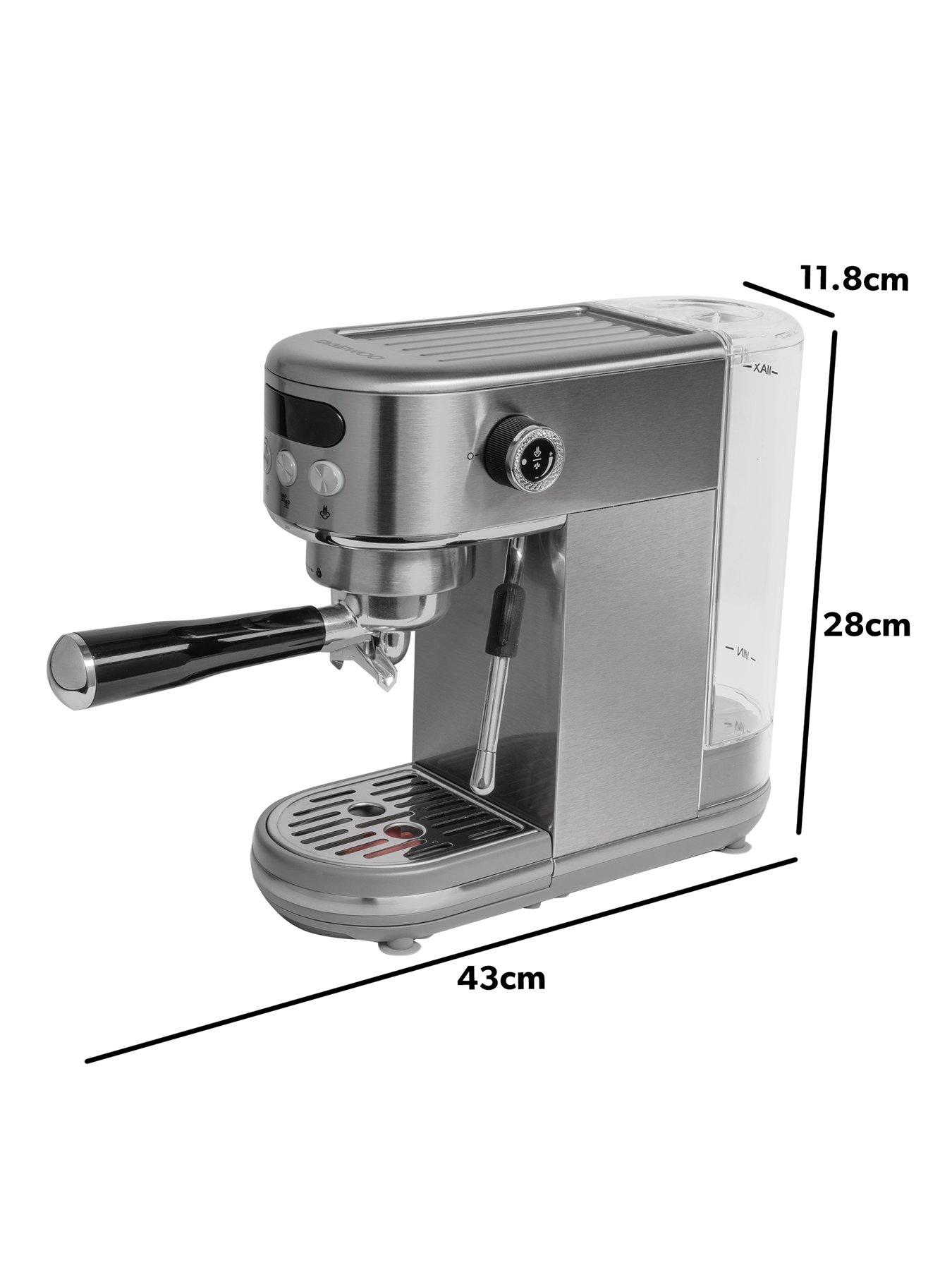 Daewoo 20-Bar Digital Compact Espresso Coffee Maker Littlewoods