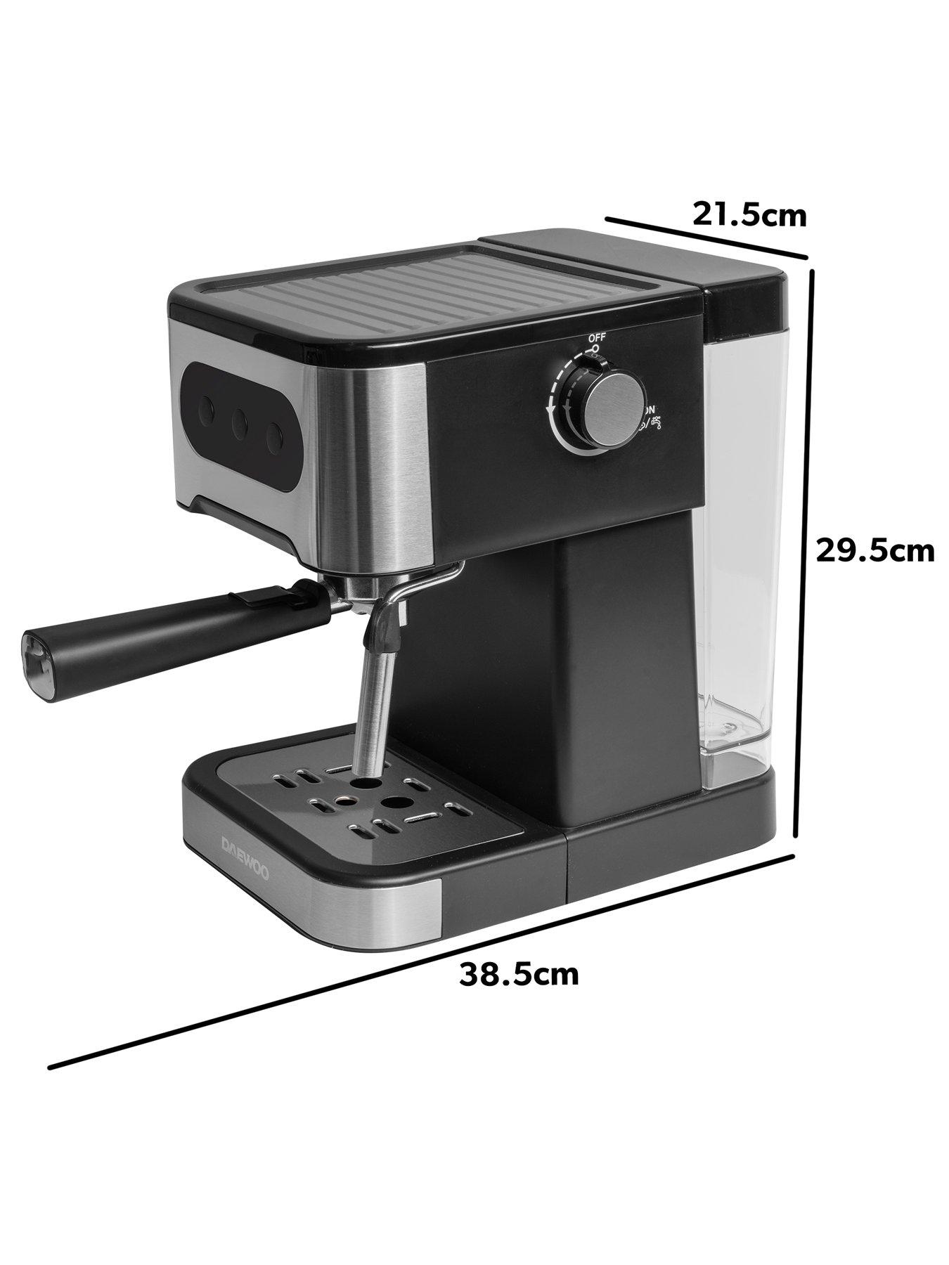 Daewoo 20-Bar Espresso Coffee Maker with Steam Wand Littlewoods