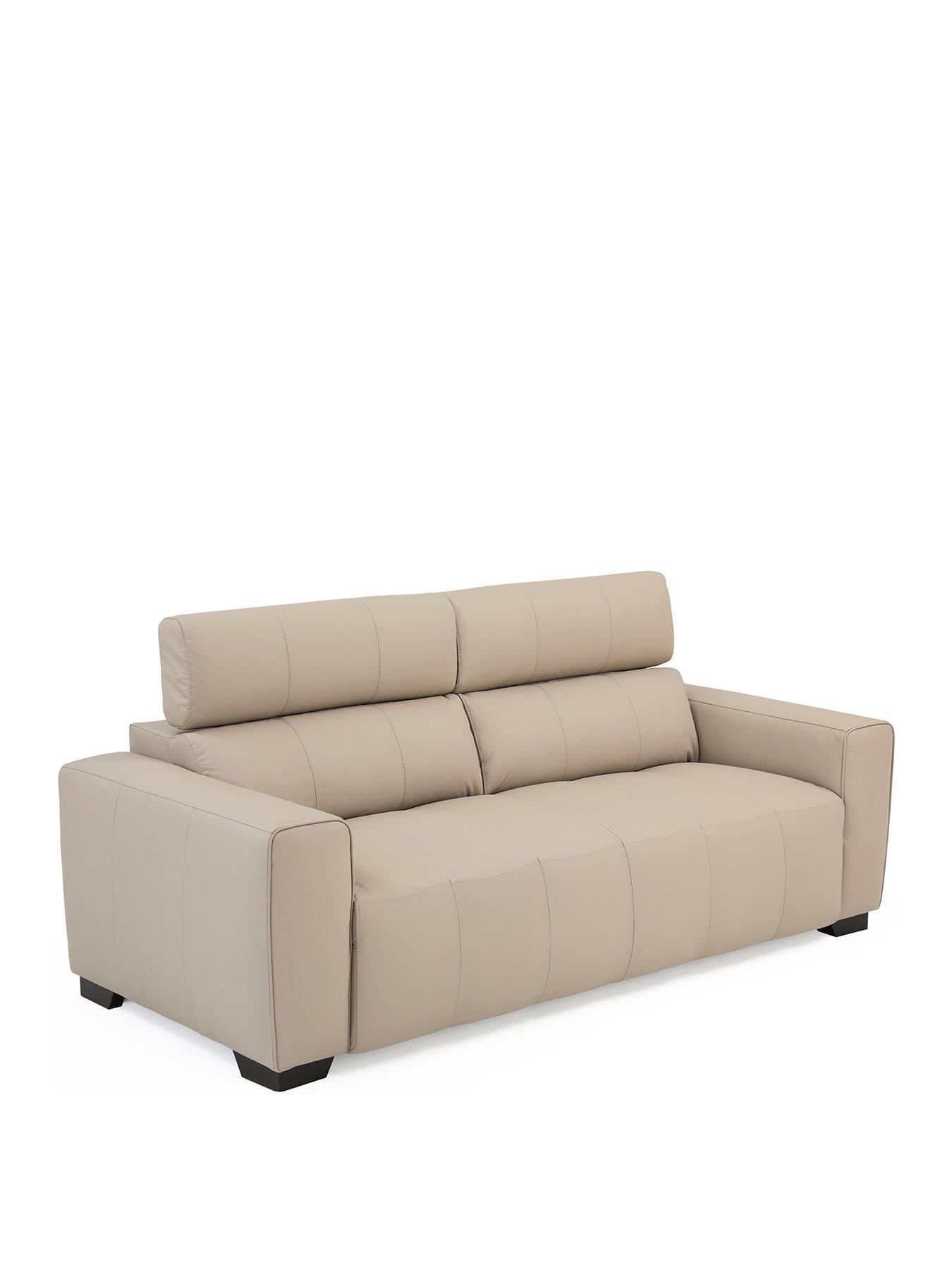 Image 3 of 7 of Very Home Cannes 3 Seater Leather Sofa