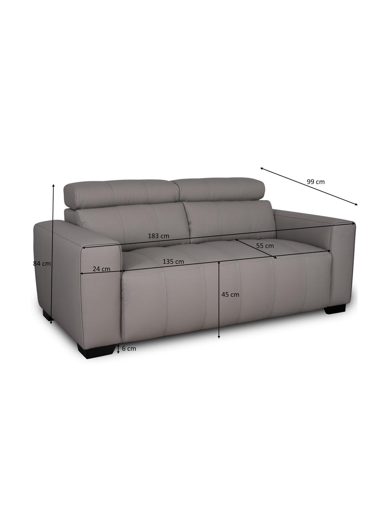 Image 7 of 7 of The Very Collection Cannes Italian Leather 2 Seater Sofa - FSC&reg; Certified