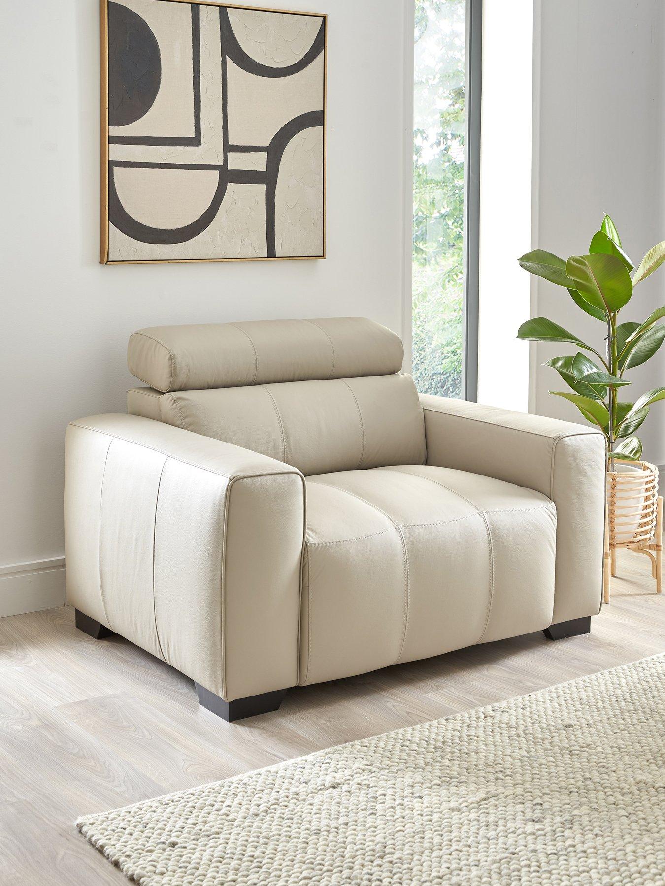 Image 1 of 7 of The Very Collection Cannes Italian Leather Armchair - FSC&reg; Certified