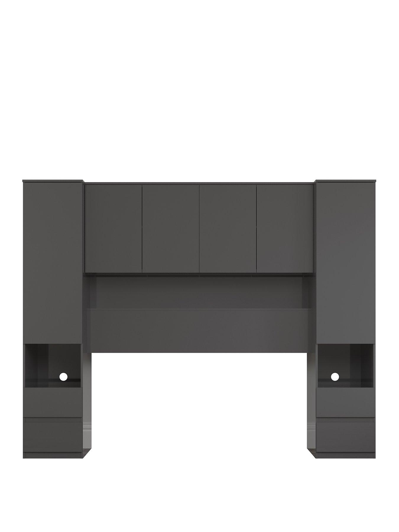 stillFront image of very-home-layton-gloss-overbed-unit-grey-gloss-fscreg-certified