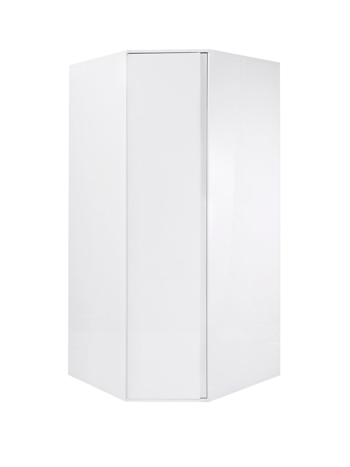 Image 2 of 6 of The Very Collection Layton Gloss Corner Wardrobe - White &nbsp;- FSC&reg; Certified