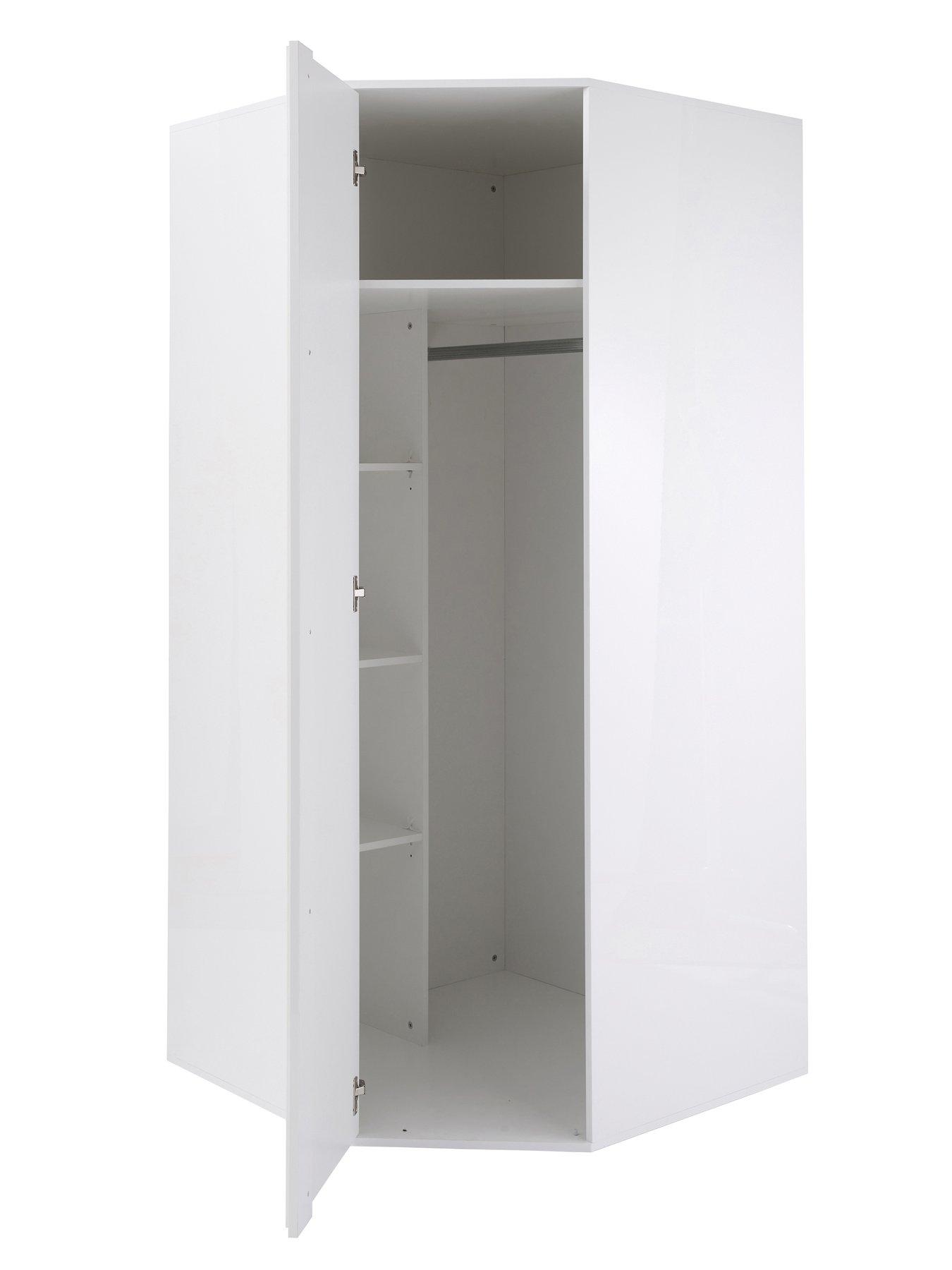 Image 4 of 6 of The Very Collection Layton Gloss Corner Wardrobe - White &nbsp;- FSC&reg; Certified