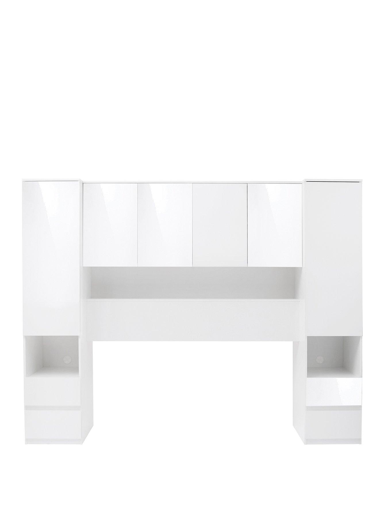 Image 2 of 6 of The Very Collection Layton Gloss Overbed Unit - White - FSC&reg; Certified