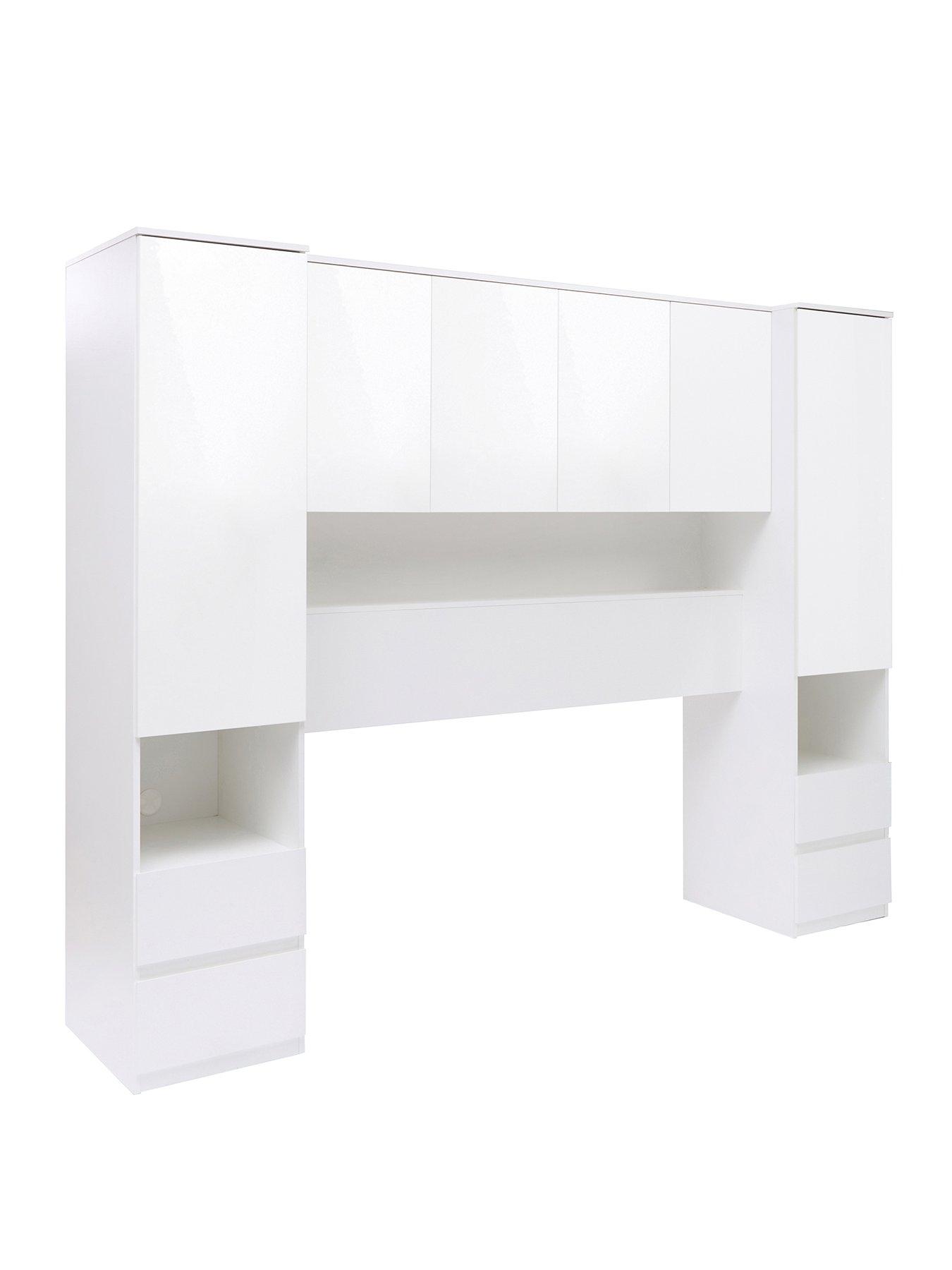 Image 3 of 6 of The Very Collection Layton Gloss Overbed Unit - White - FSC&reg; Certified