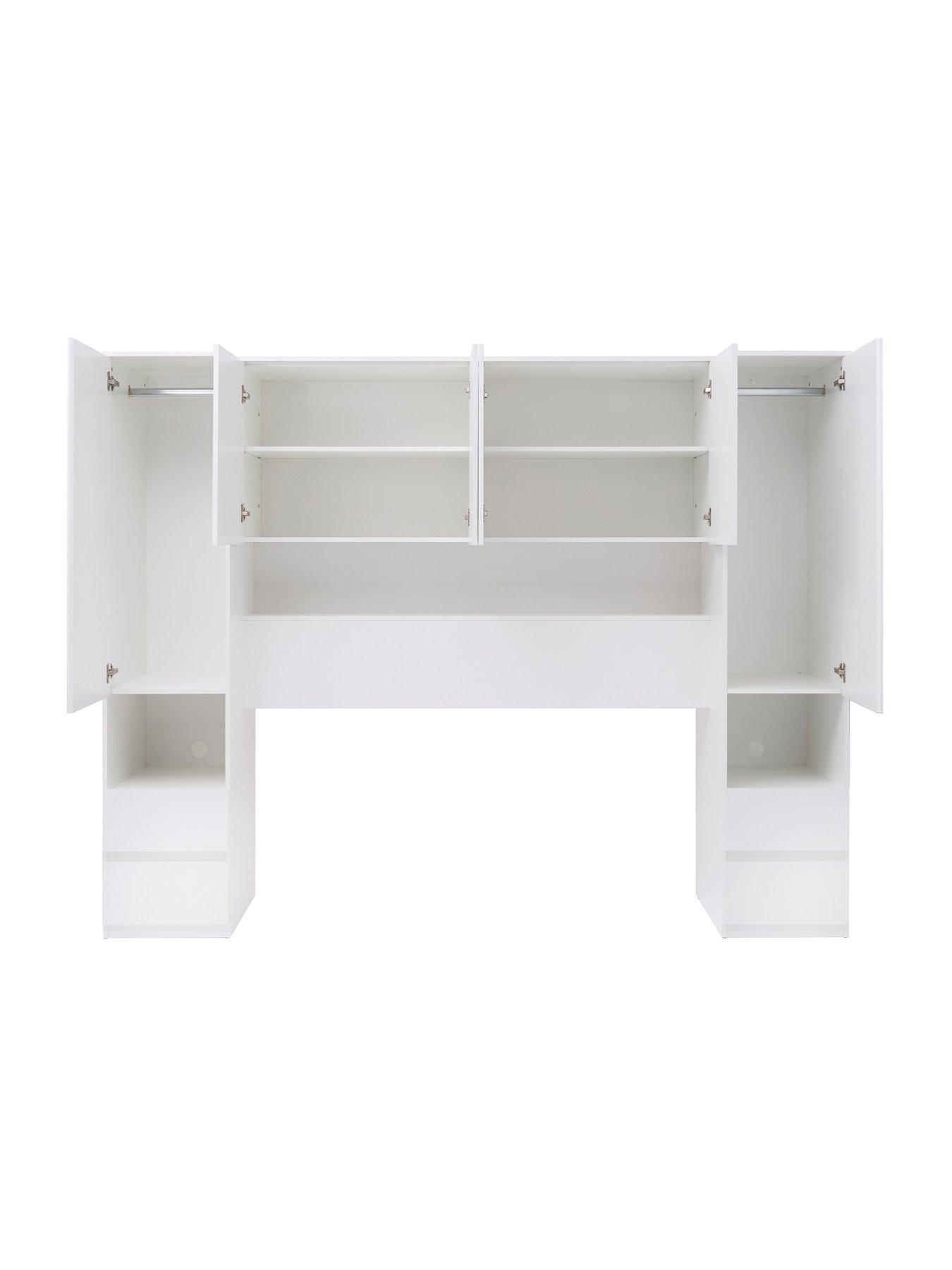Image 4 of 6 of The Very Collection Layton Gloss Overbed Unit - White - FSC&reg; Certified