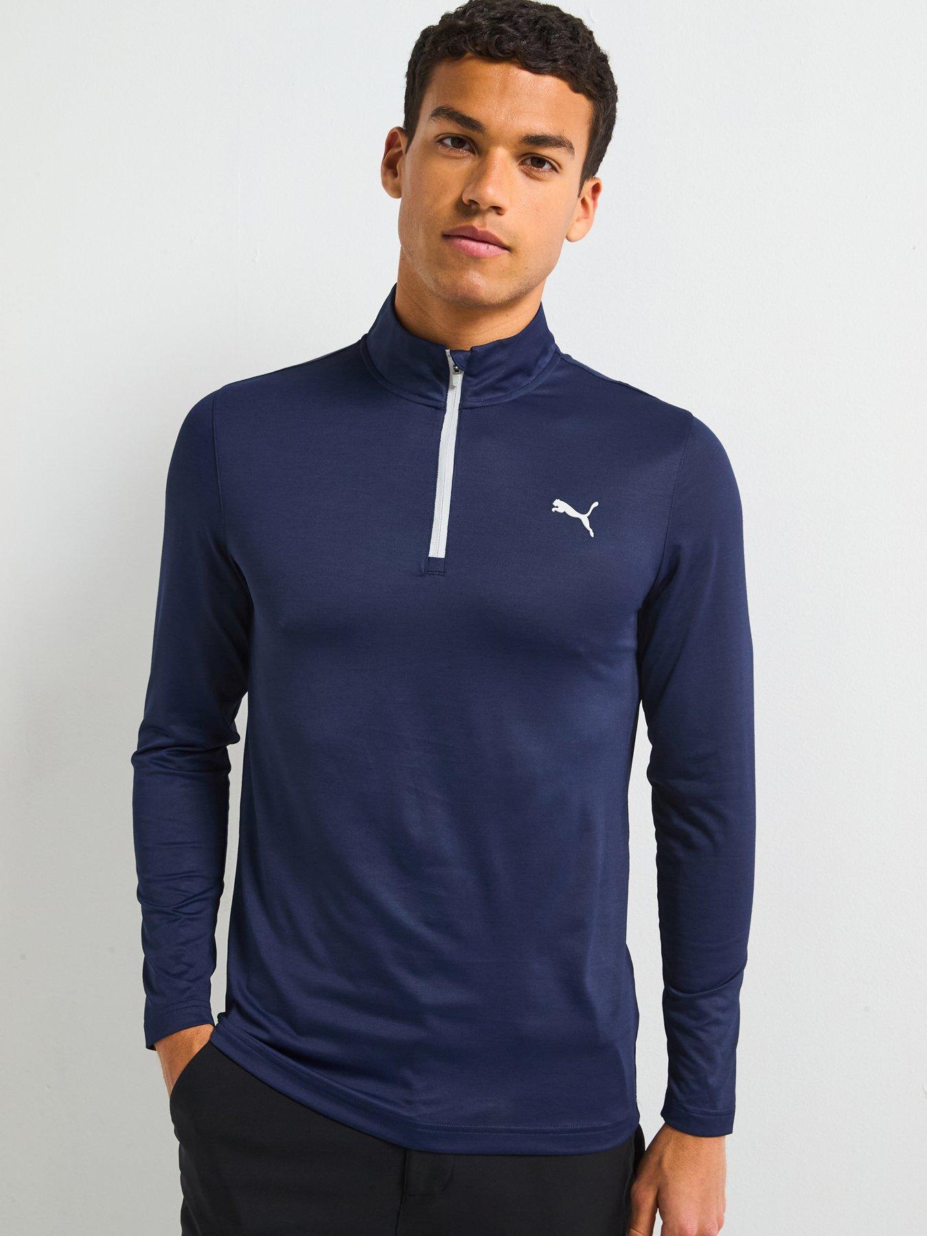 Puma Mens Golf Icon 20 1/4 Zip Top - Deep Navy