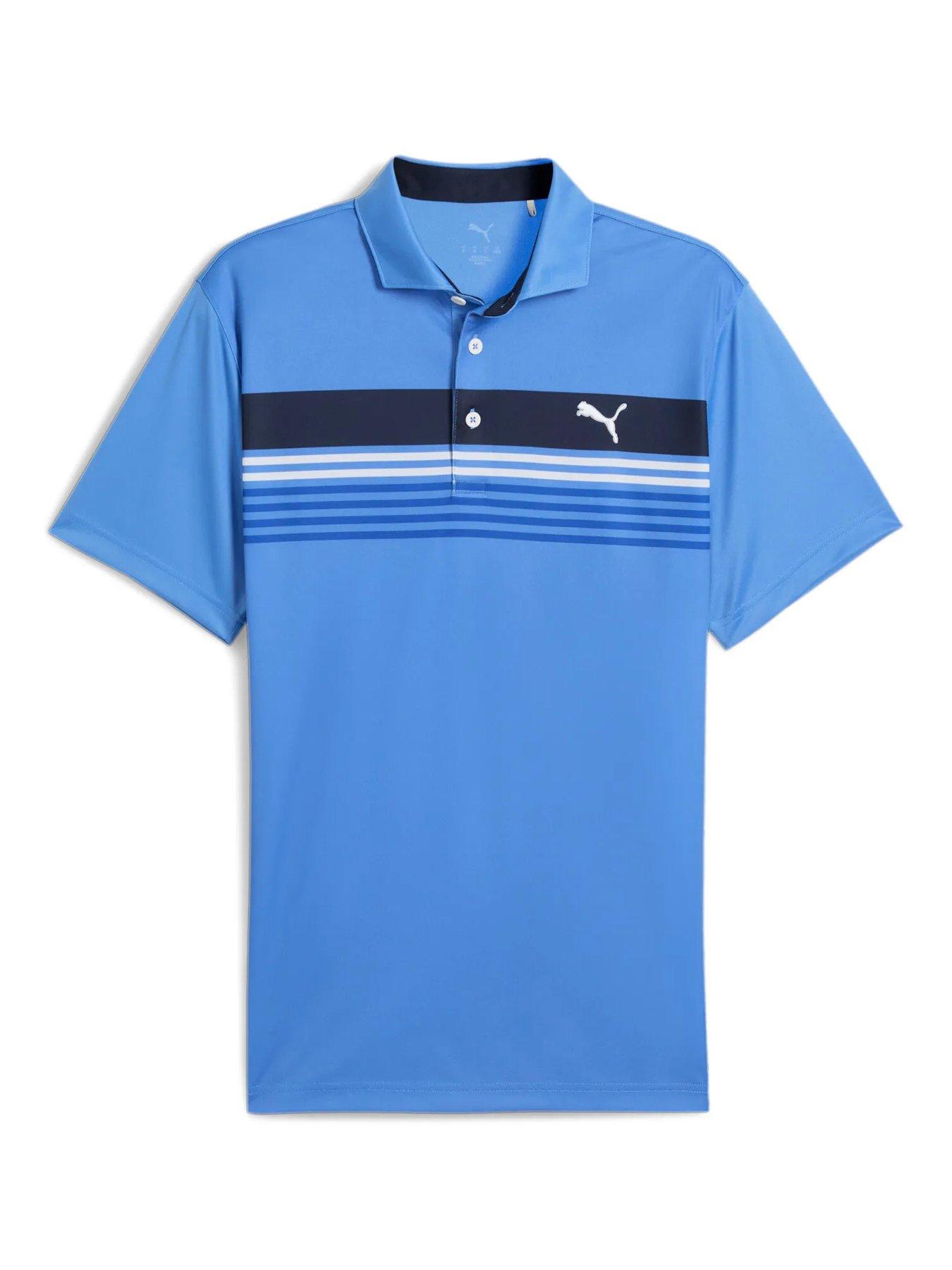 Puma Mens Golf West Polo - Blue Skies/Deep Navy