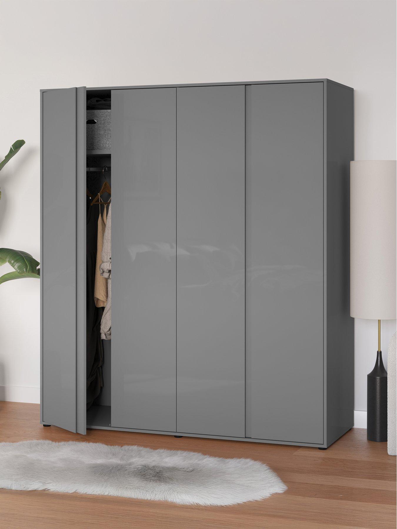 very-home-layton-gloss-4-door-wardrobe-with-internal-4-drawer-chest--nbspgreynbsp--fscreg-certified