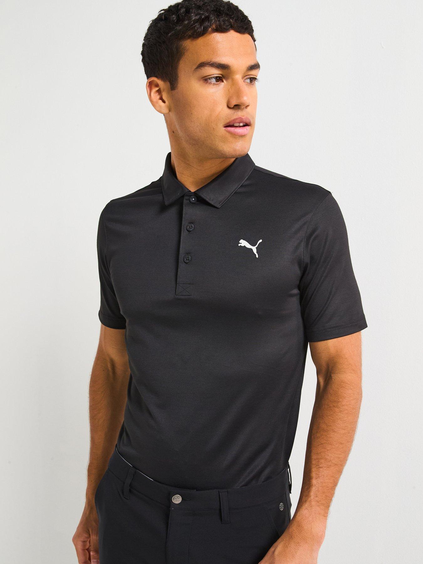 undefined Mens Golf Icon Heather Polo 20 - Puma Black Heather