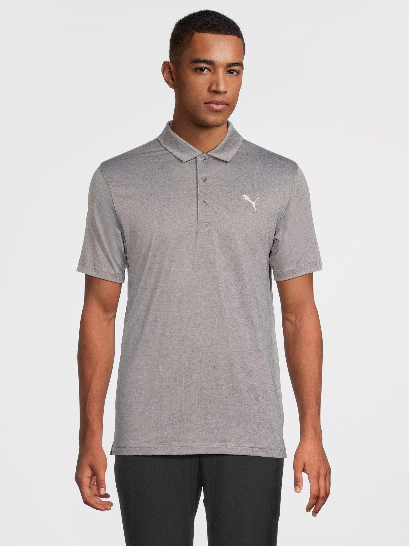 undefined Mens Golf Icon Heather Polo 20 - Grey
