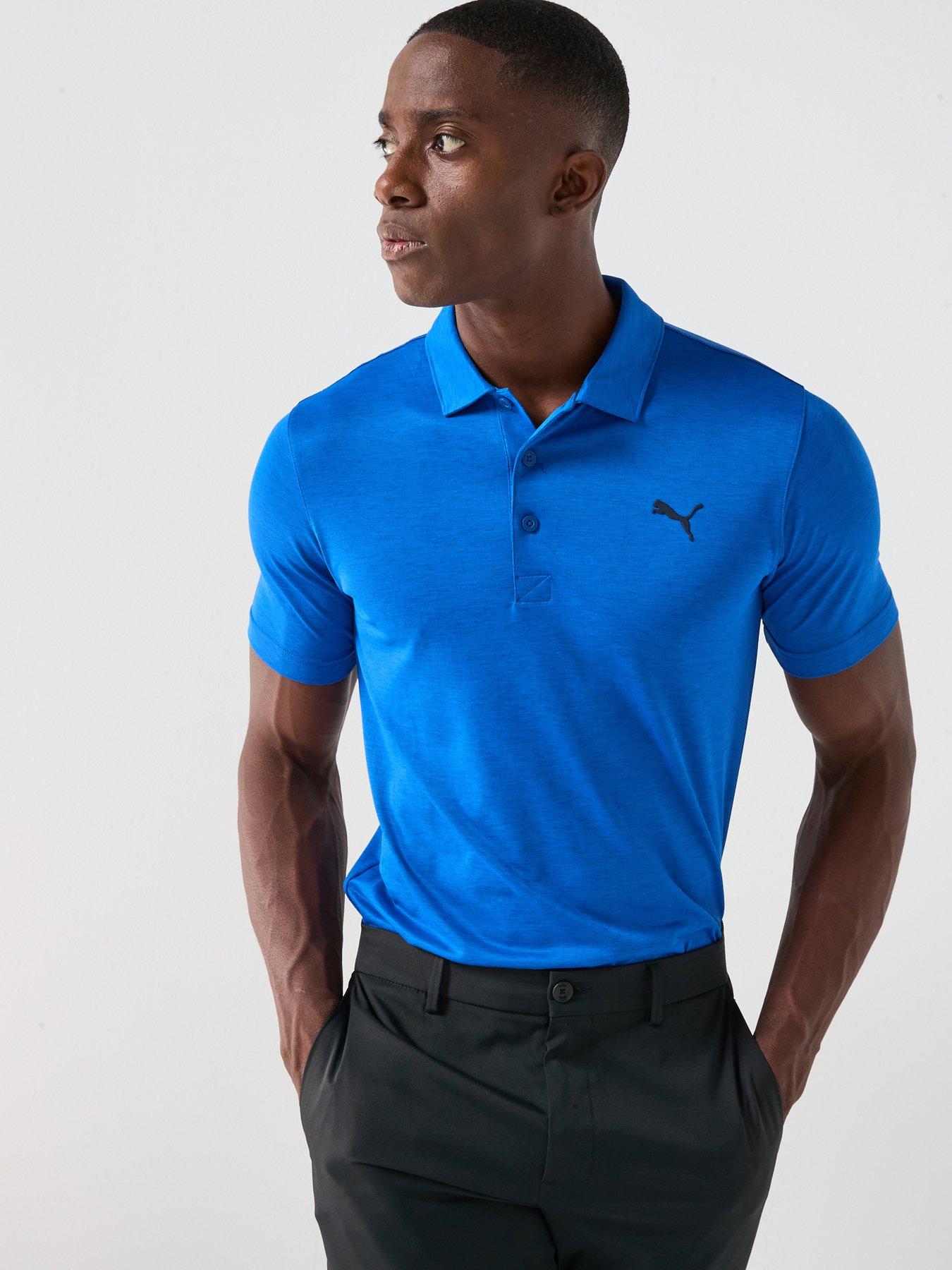 undefined Mens Golf Icon Heather Polo 2.0 - Blue