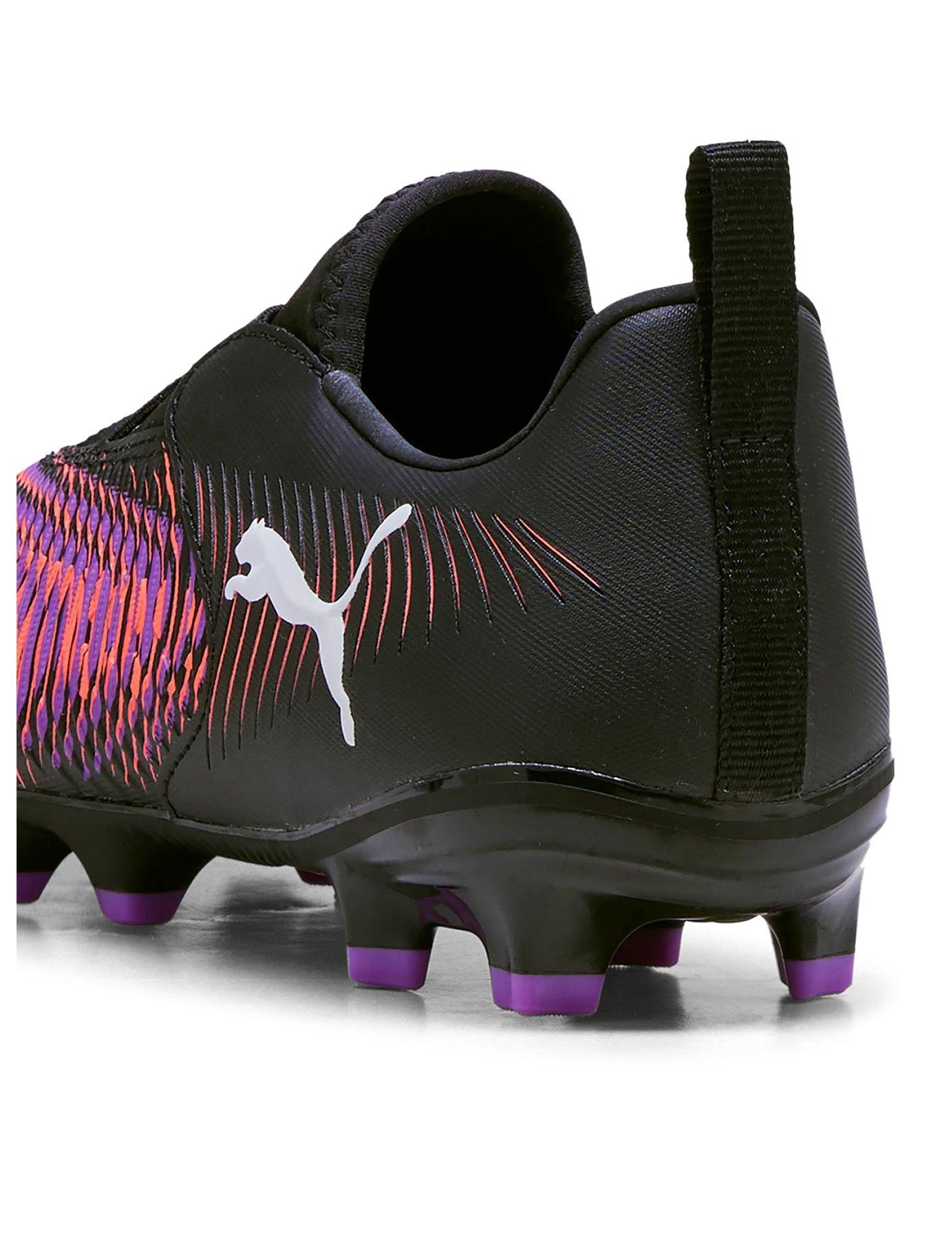  image of puma-junior-future-8-match-laceless-firm-ground-football-boot-blackpurple
