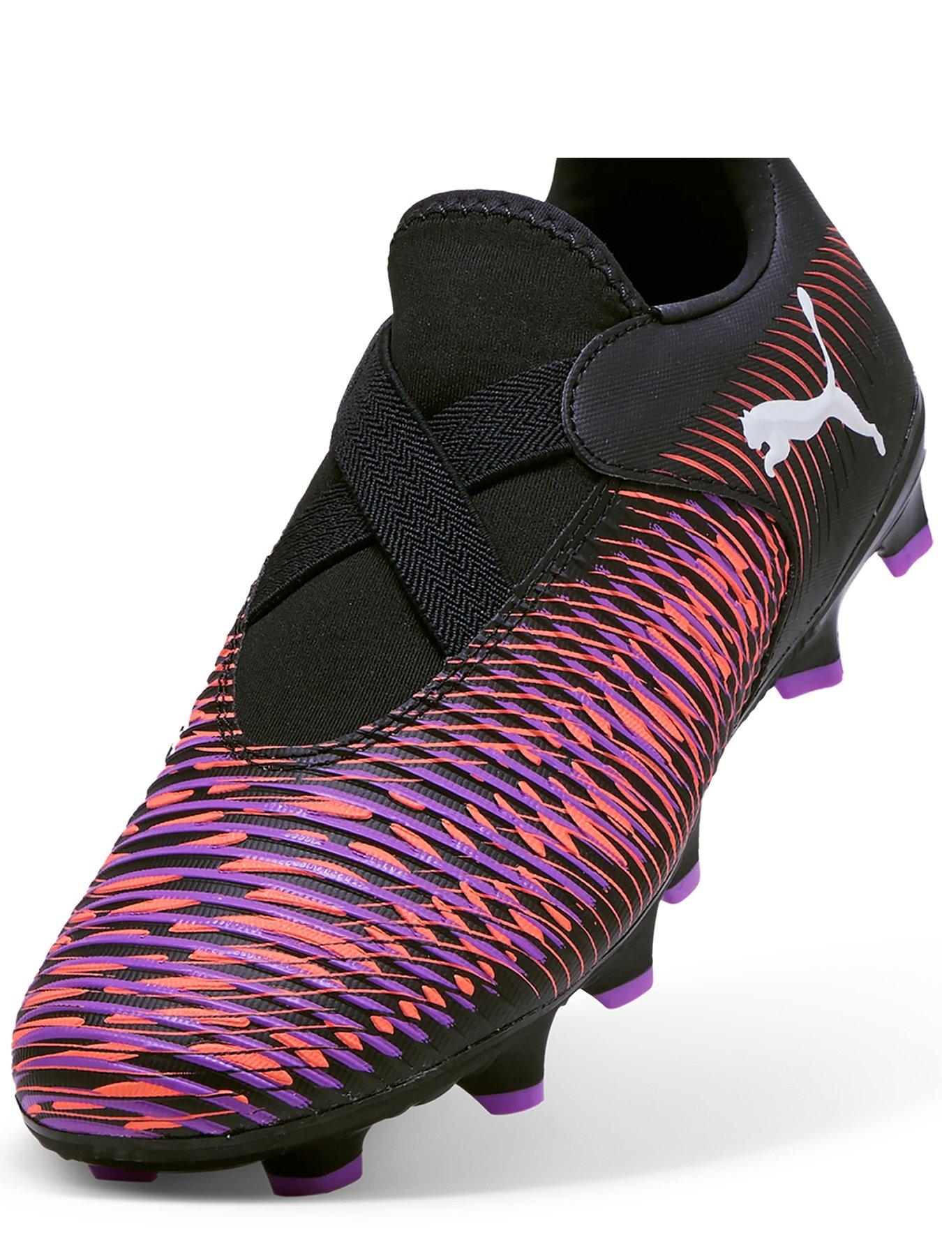  image of puma-junior-future-8-match-laceless-firm-ground-football-boot-blackpurple