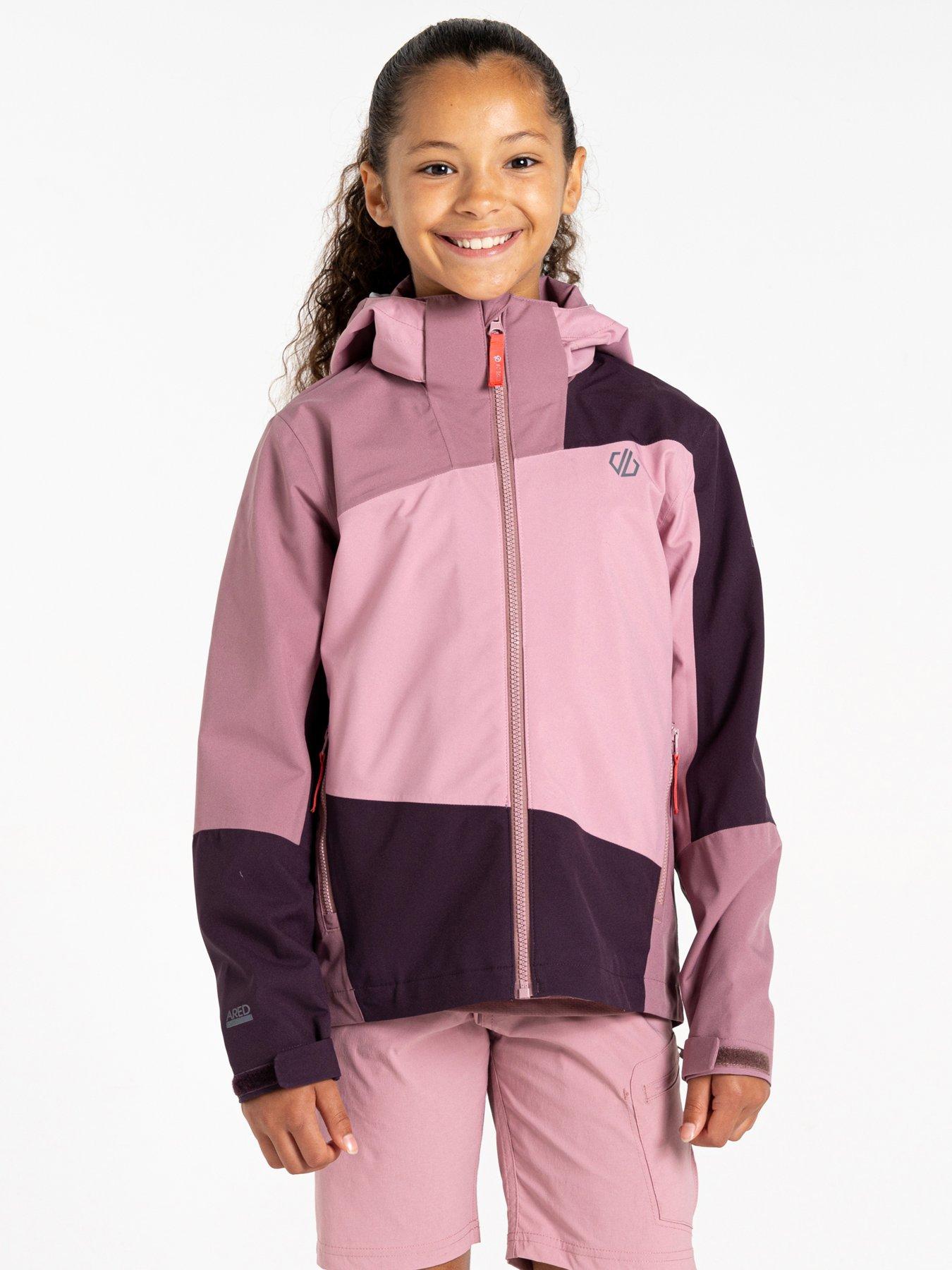 Image 1 of 6 of Dare 2b Kids Explore II Waterproof Shell Jacket - Pink
