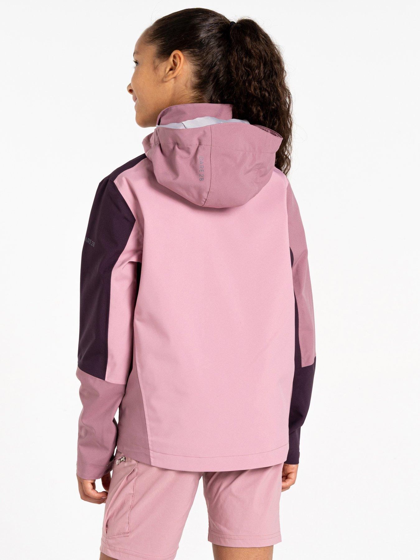 Image 2 of 6 of Dare 2b Kids Explore II Waterproof Shell Jacket - Pink