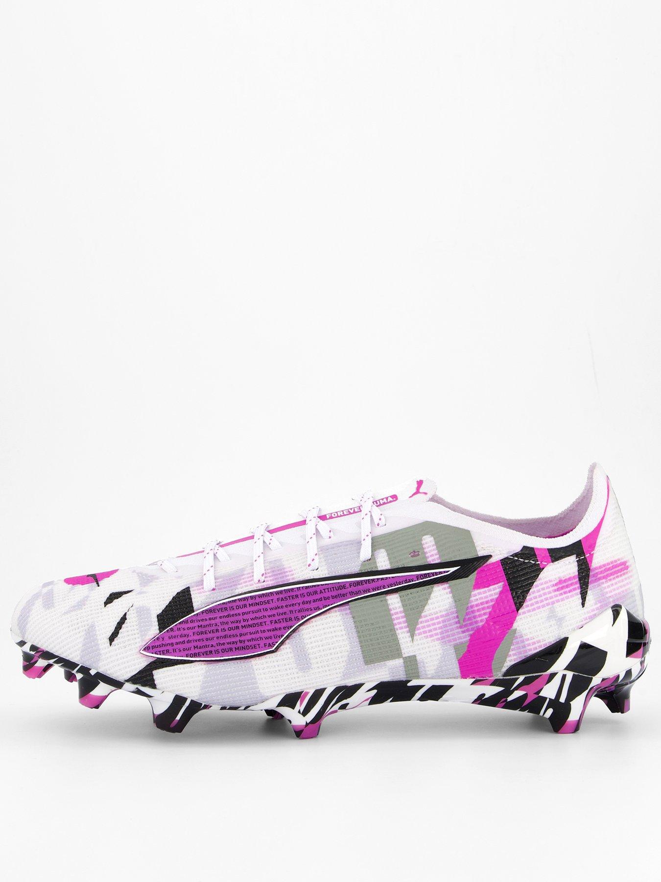 front image of puma-mens-ultra-5-ultimate-forever-firm-ground-football-boots-white