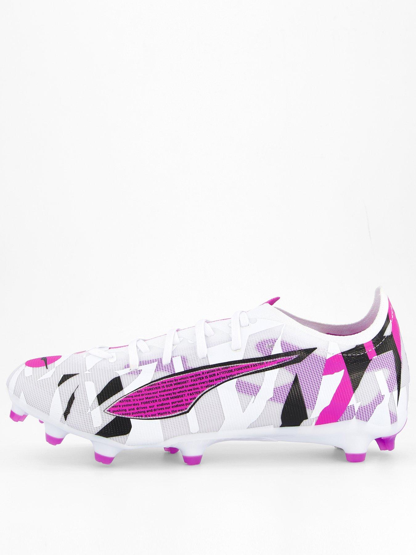  image of puma-mens-ultra-5-match-forever-firm-ground-football-boots-white