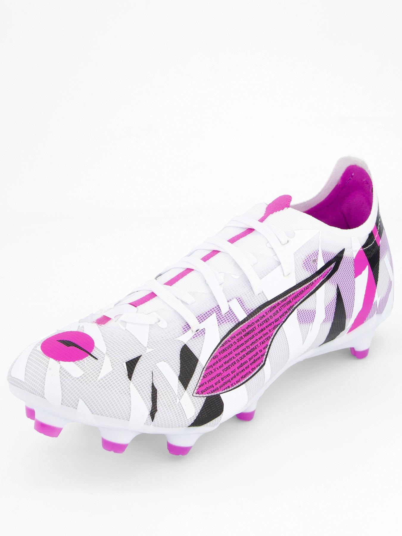  image of puma-mens-ultra-5-match-forever-firm-ground-football-boots-white