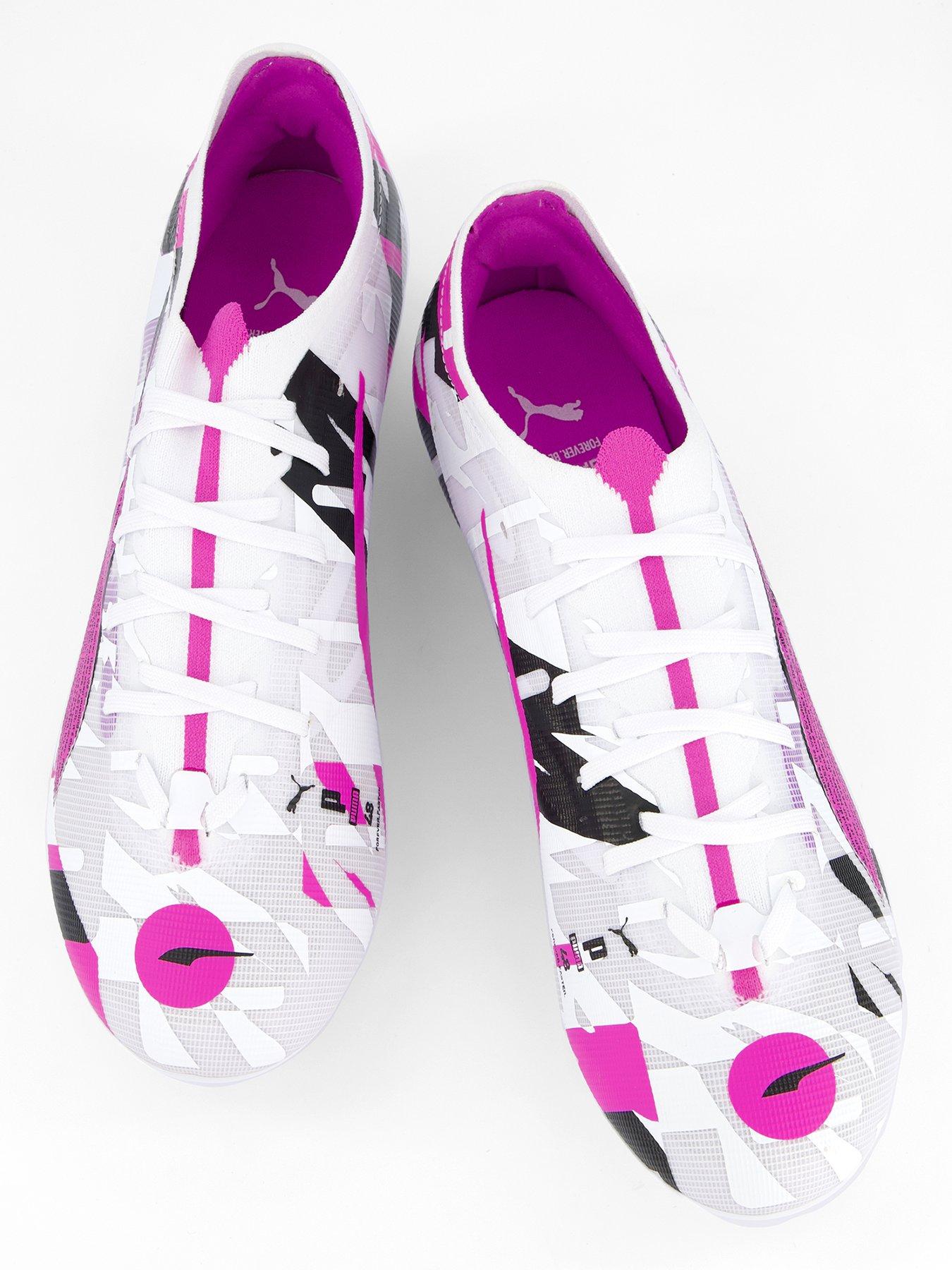  image of puma-mens-ultra-5-match-forever-firm-ground-football-boots-white