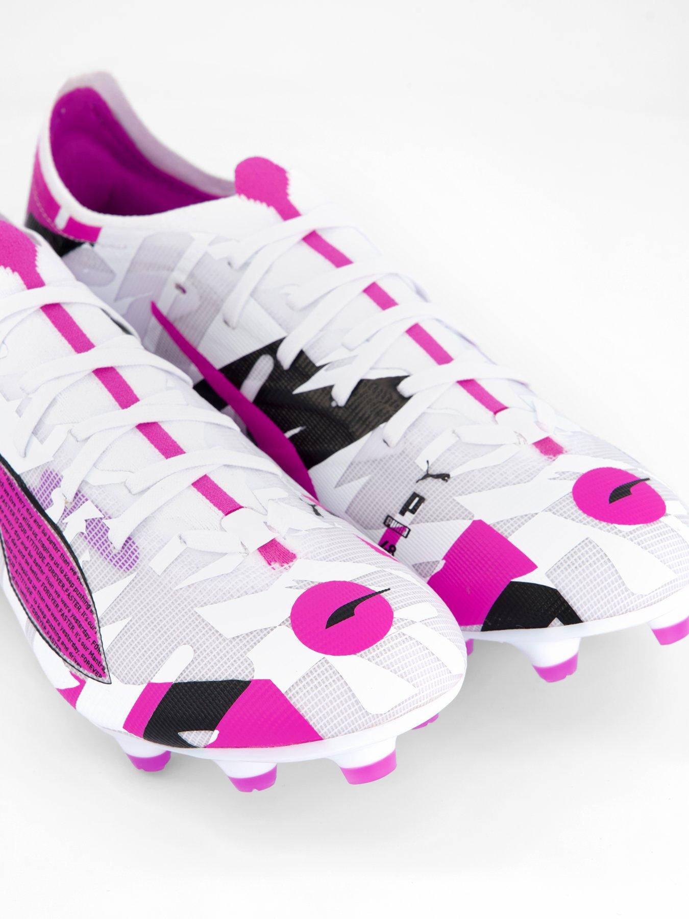  image of puma-mens-ultra-5-match-forever-firm-ground-football-boots-white