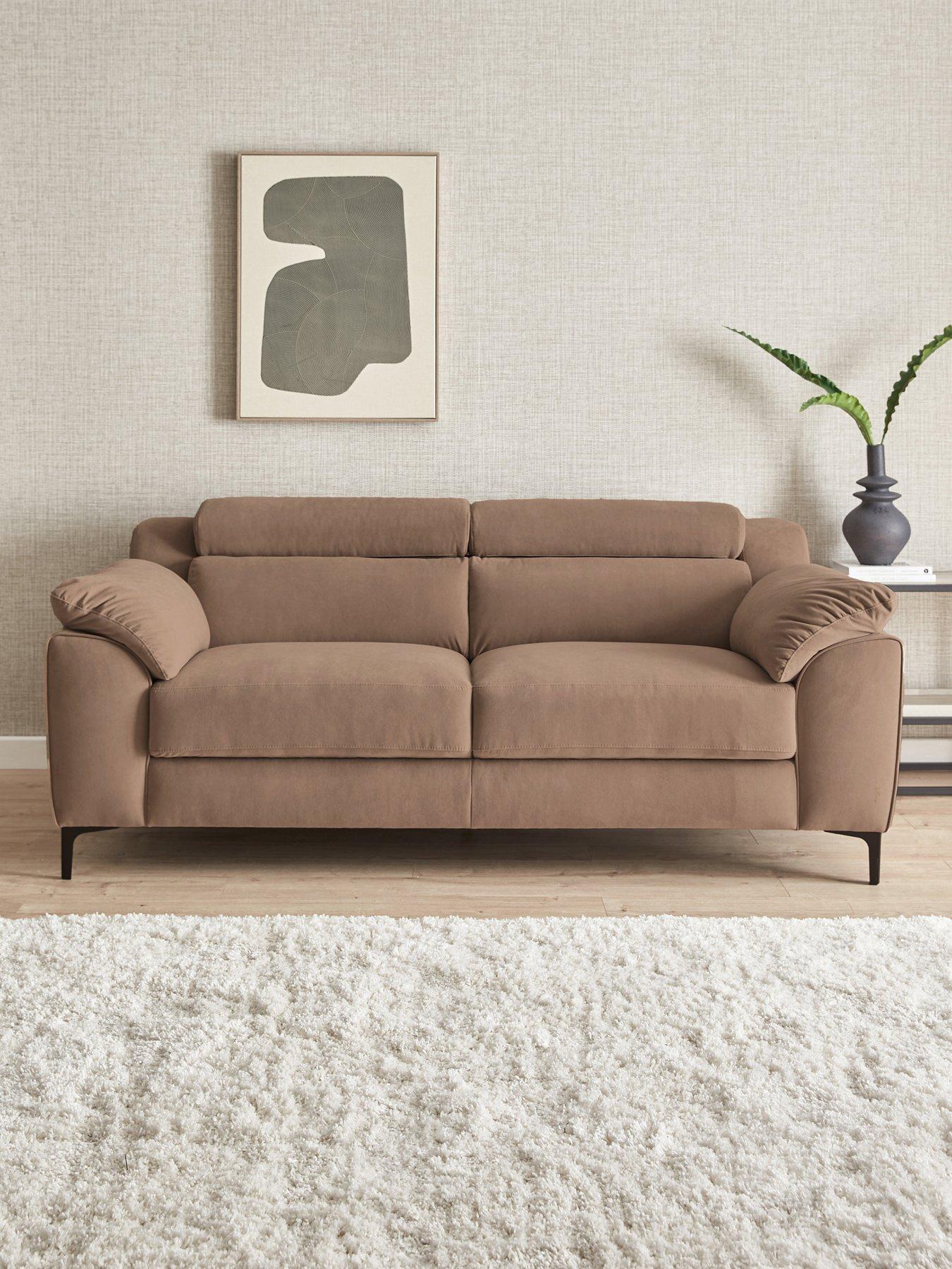 very-home-livorno-3-seater-fabric-sofa